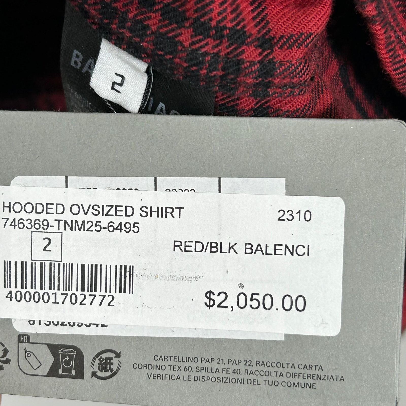 Balenciaga Balenciaga Hooded Distressed Flannel Size 2 Size US M / EU 48-50 / 2 - 8 Thumbnail