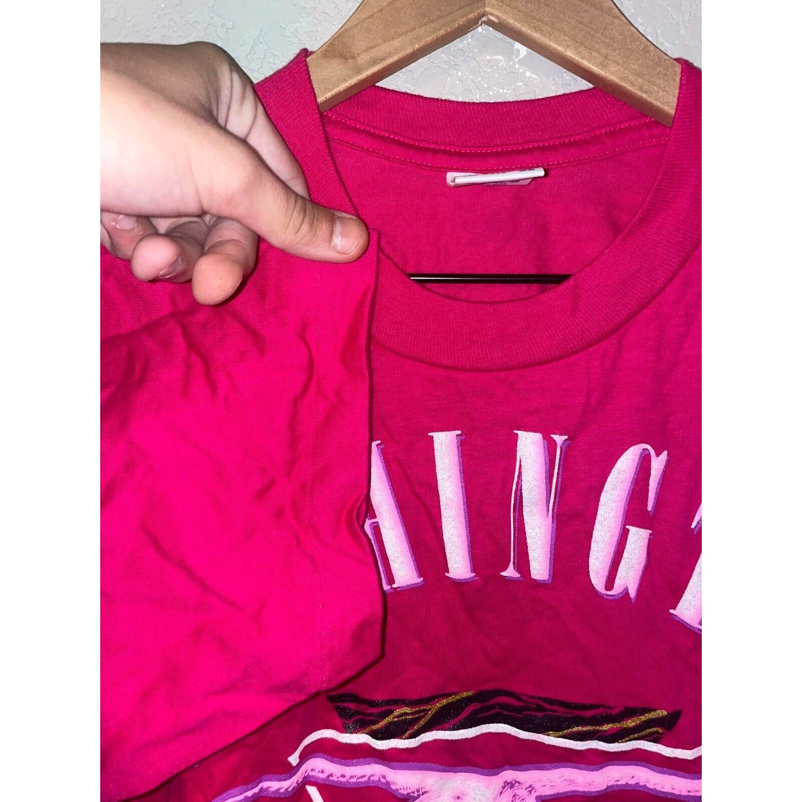 Jerzees Vintage Washington Shirt Ocean Shores Bird Tee Pink 90s VTG Size US M / EU 48-50 / 2 - 9 Thumbnail