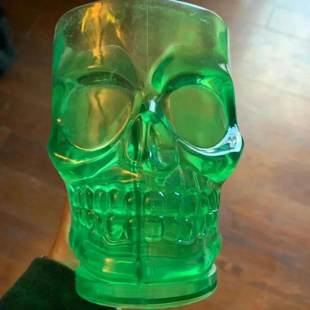 Designer Skull-Shaped Glass Tumbler Set - Colorful and Unique! Size ONE SIZE - 2 Thumbnail