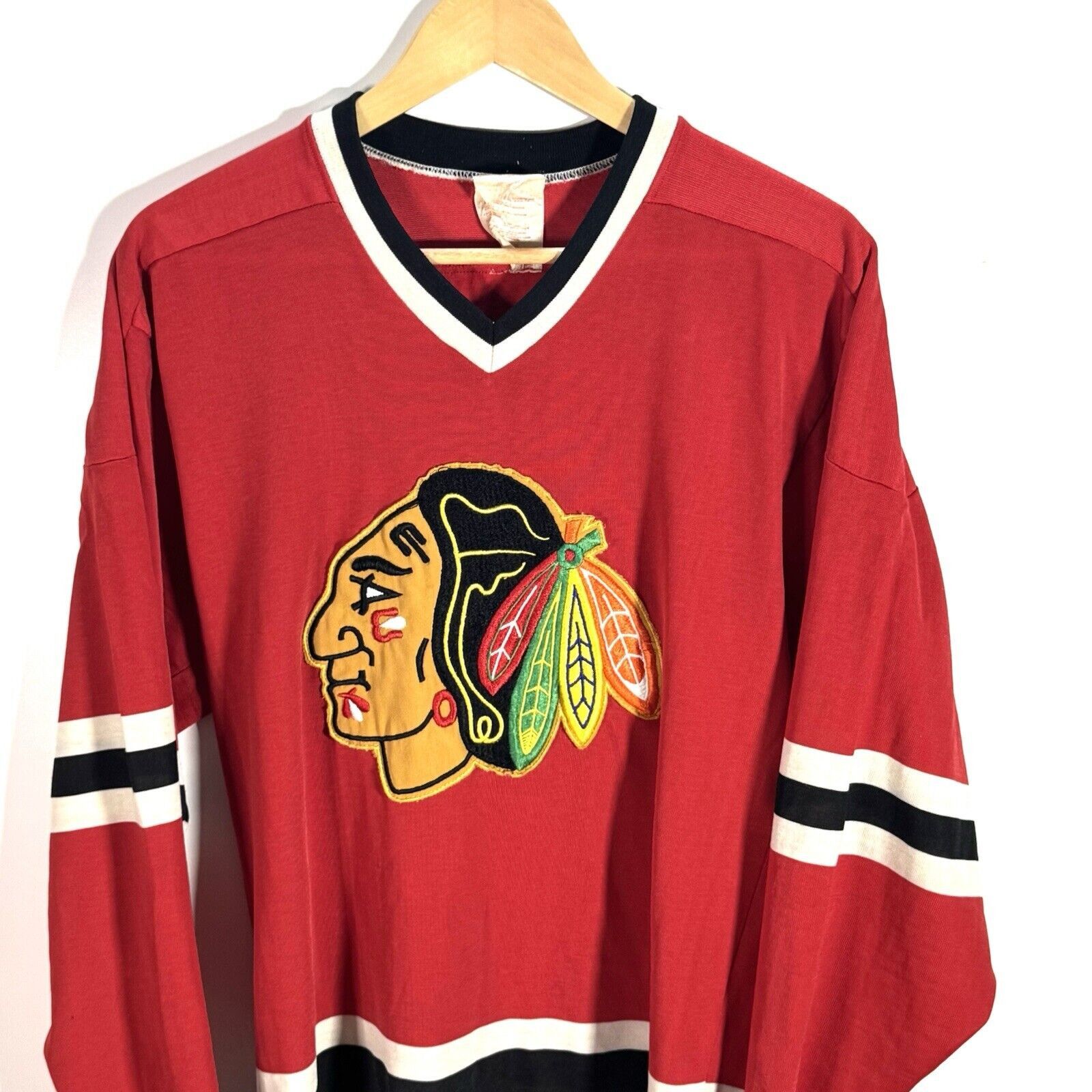 Other VTG 1980’s Chicago Blackhawks Jersey Sandow Sporting Knit S Size US S / EU 44-46 / 1 - 2 Thumbnail