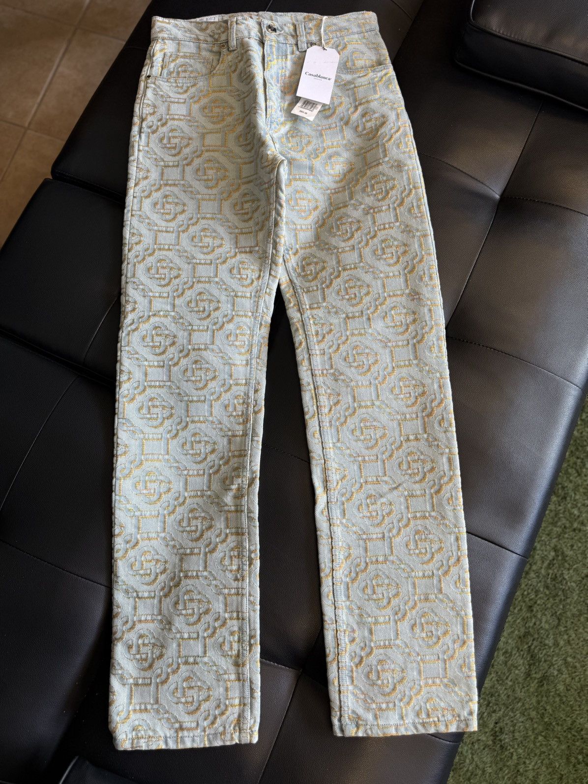 Casablanca Casablanca Jeans Size 30 Monogram Print Straight-leg $950 Size US 30 / EU 46 - 1 Thumbnail