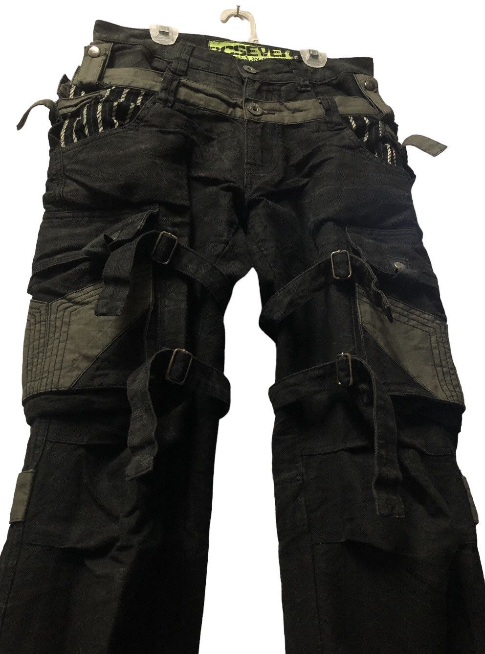 If Six Was Nine × Japanese Brand × Le Grande Bleu (L.G.B.) BLUE INC BONDAGE PANT MULTI POCKET CARGO STYLE DOUBLE WAIST Size US 30 / EU 46 - 3 Thumbnail