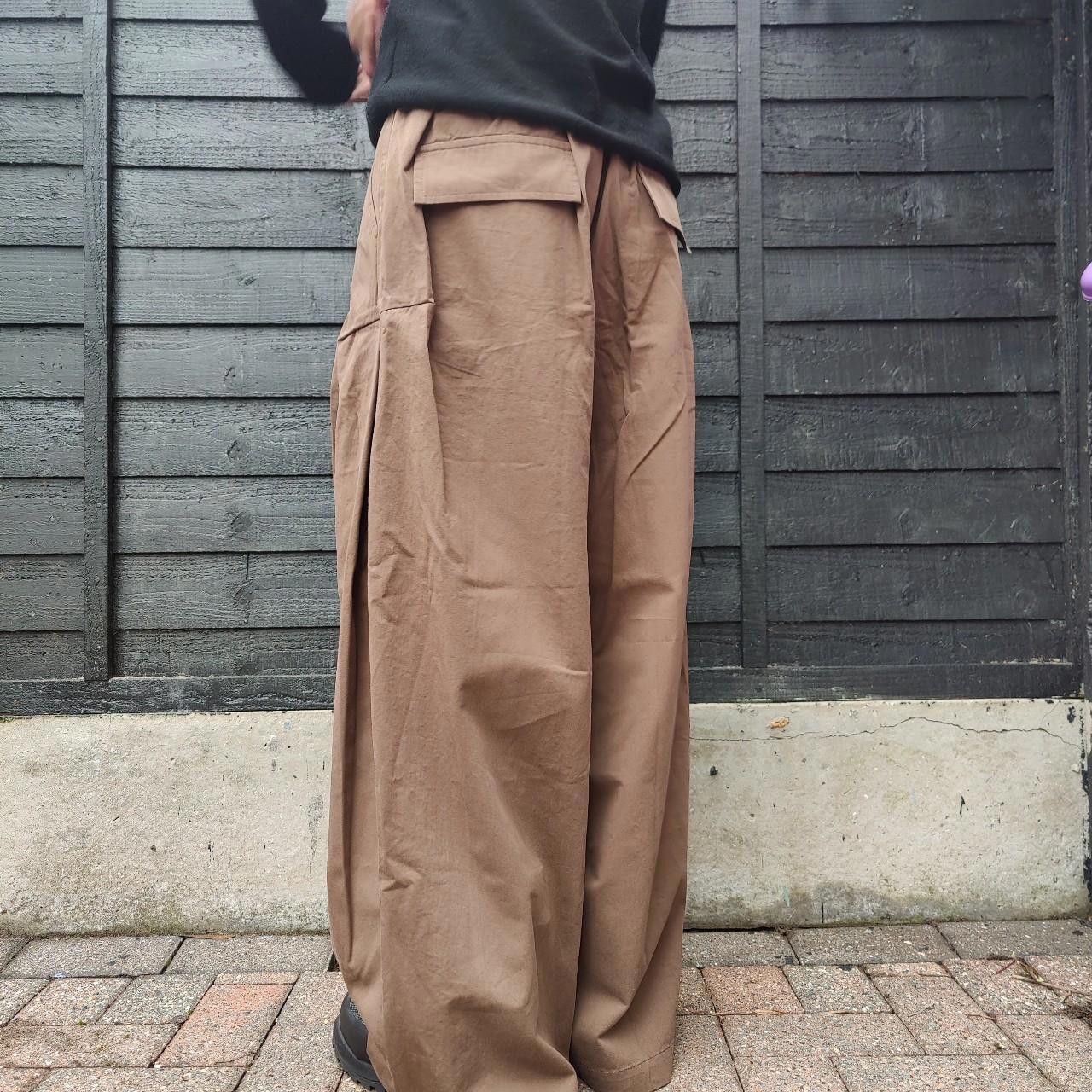 Other Japanese Brown Darted Balloon Trousers Size US 30 / EU 46 - 4 Thumbnail