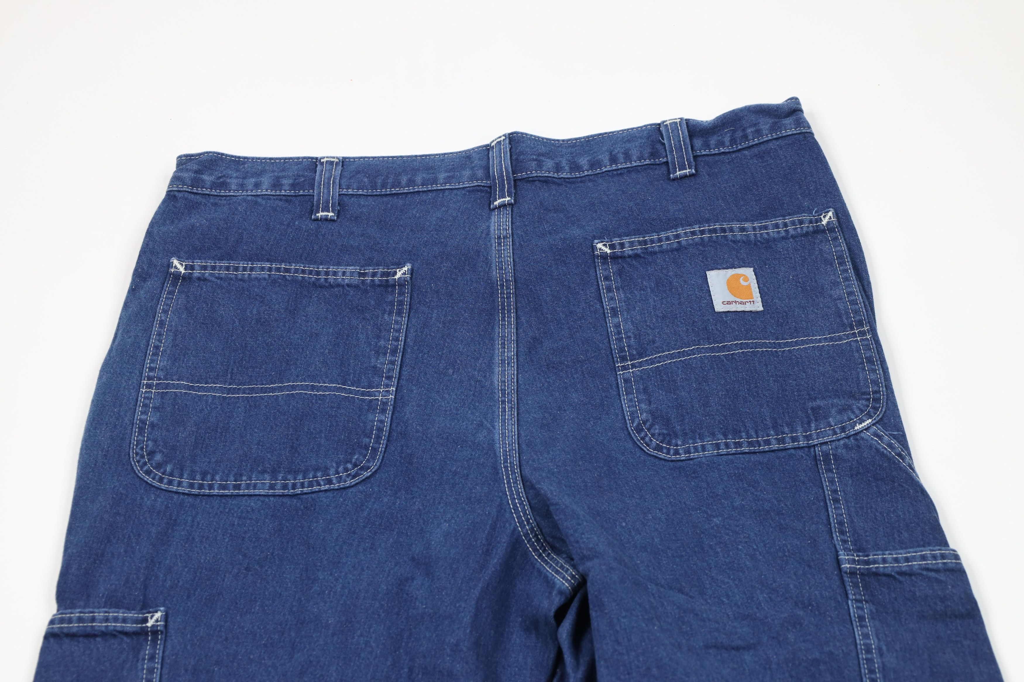 Carhartt Vintage Carhartt Spell Wide Leg Dungaree Denim Jeans Blue Size US 34 / EU 50 - 10 Thumbnail