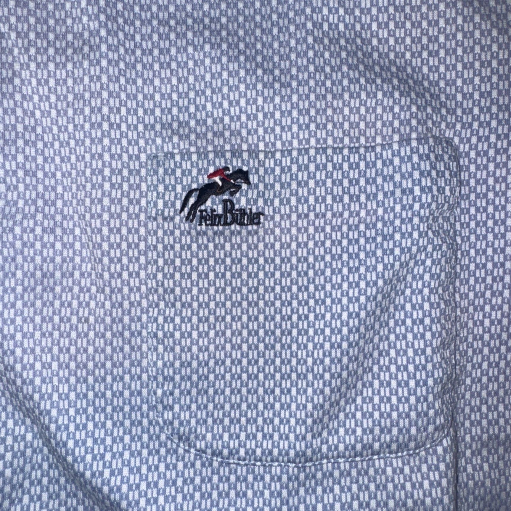 Vintage Felix Buhler Long Sleeve Polo Shirt Purple Pattern Large 20x23 Equestrian Style Mens Polo Shirt L Purple Patterned VIP? Size US L / EU 52-54 / 3 - 3 Thumbnail