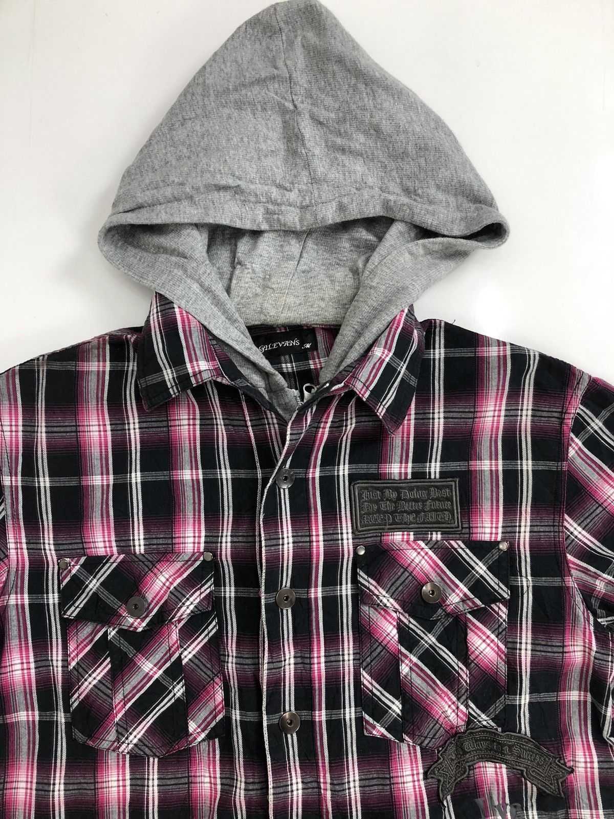 If Six Was Nine Poem DoubleLayer Zipper Hoodie Button Shirt Punk Style Size US M / EU 48-50 / 2 - 9 Thumbnail