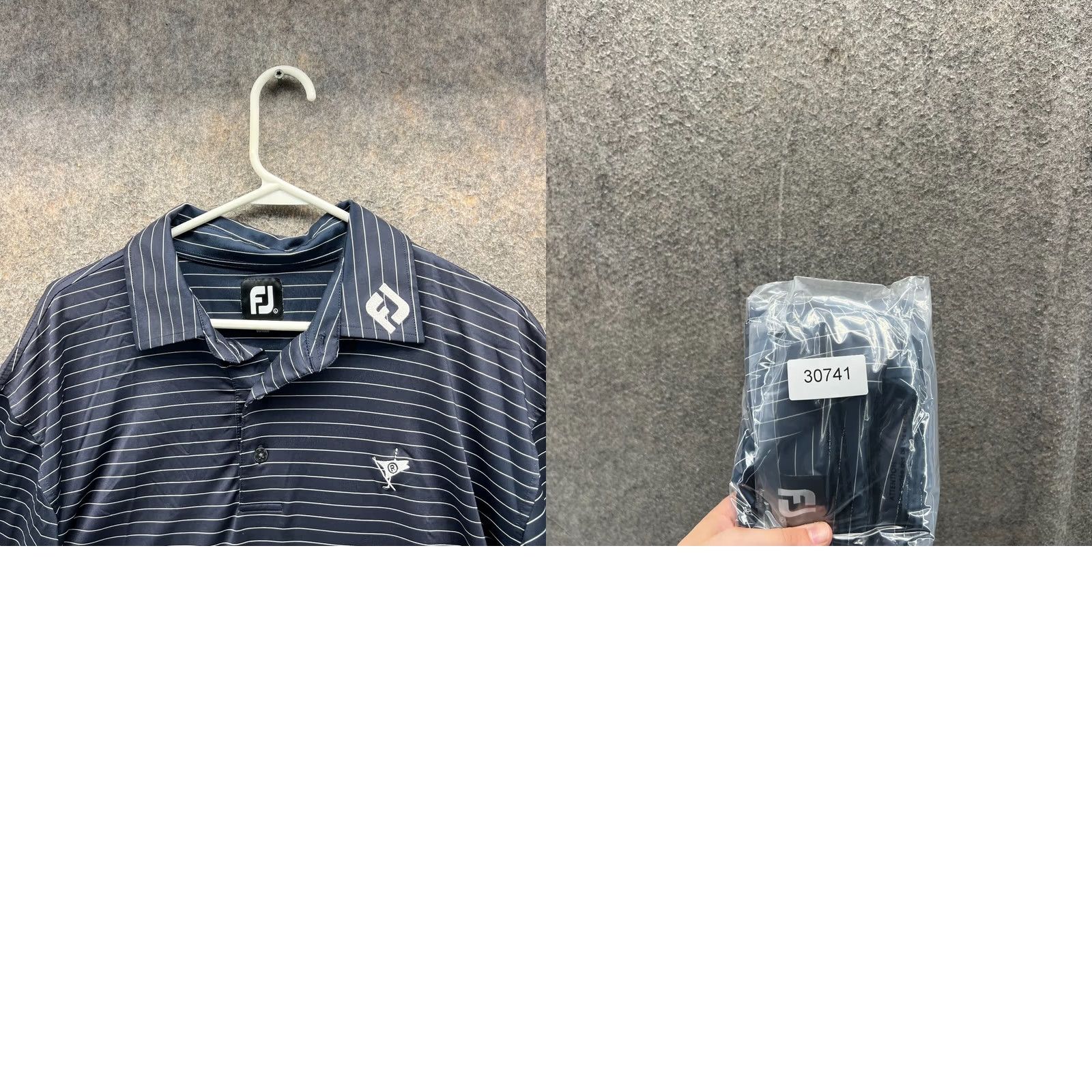 Footjoy FootJoy Polo Shirt Mens Large Blue Striped Knit Golf Club Logo Flags Golfer Shirt Regular Shirt Polo Mens Large Blue Striped Knit Golf Club Logo Flags Size US L / EU 52-54 / 3 - 9 Thumbnail