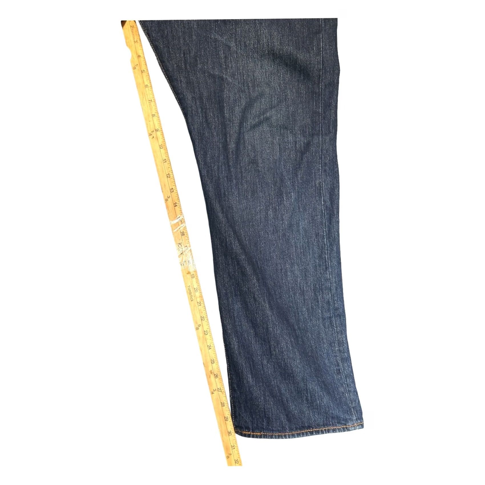 Levi's VINTAGE Levi's 501 Jeans Dark Blue Straight Jeans 40x32 5Buttons Men’s USA 90s Regular Blue Denim Cotton Blend Size US 40 / EU 56 - 4 Thumbnail