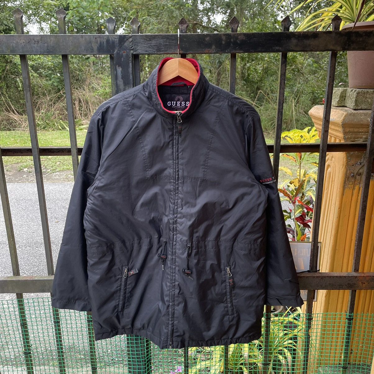 Guess × Vintage 🔥Vintage 90s Guess Full Zipper Puffer Light Jacket Size US M / EU 48-50 / 2 - 1 Thumbnail