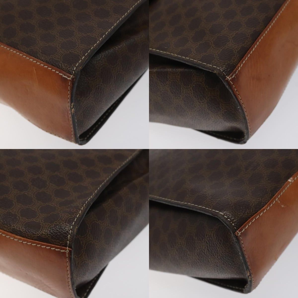 Celine CELINE Macadam Canvas Circle Shoulder Bag Pvc Leather Brown Size ONE SIZE - 10 Thumbnail