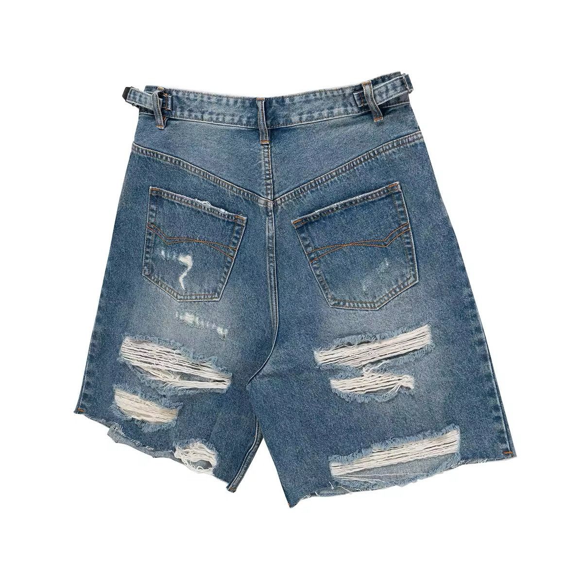 Japanese Brand × Jean Hole Washed Fringe Denim Shorts Size US 34 / EU 50 - 6 Thumbnail