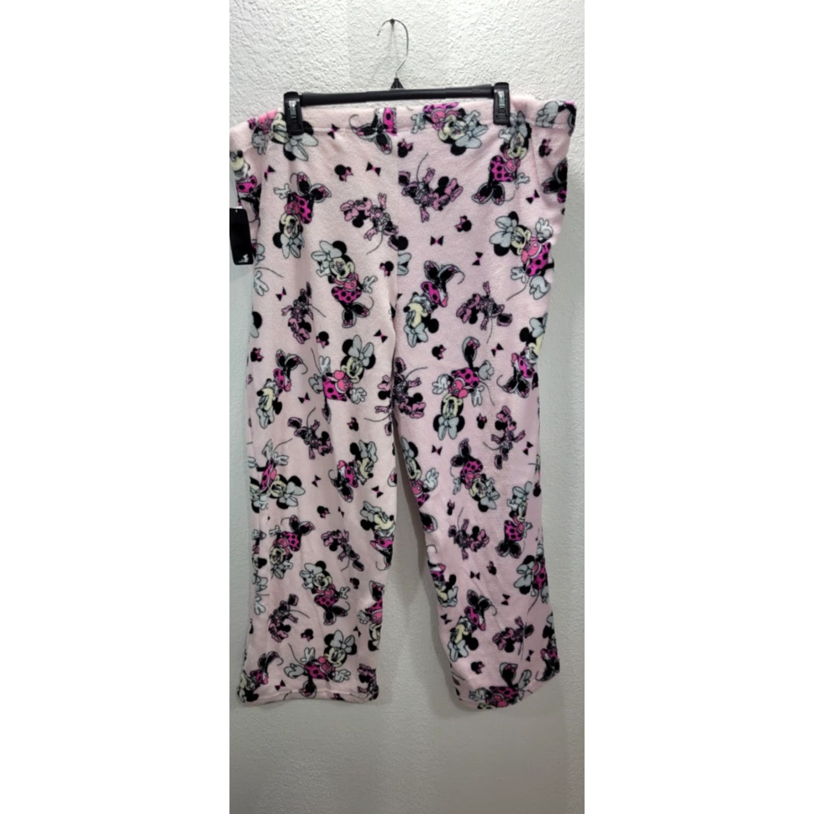 Disney Disney Minnie Mouse Plush Pant Womens Plus 3X Pink Minnie Print Fleece Pull On Size 40" / US 18 - 3 Thumbnail