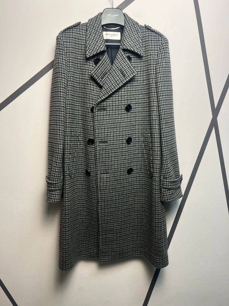 Saint Laurent Paris Saint Laurent Double Breasted Wool Coat-2507 Size US XXL / EU 58 / 5 - 3 Thumbnail