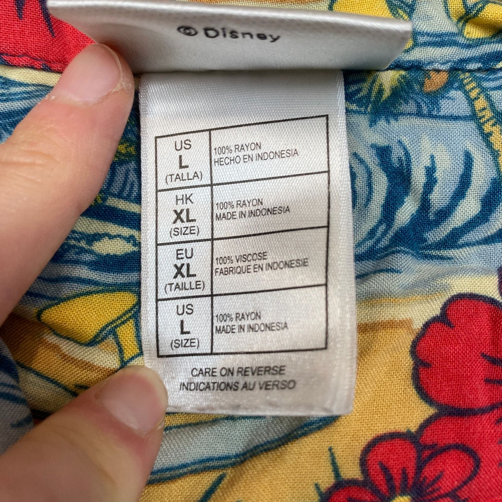 Disney × Vintage VTG Disney Parks Mickey Mouse Hawaiian Pocket Shirt Large Size US L / EU 52-54 / 3 - 5 Thumbnail