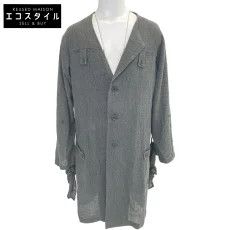 Yohji Yamamoto Yohji Yamamoto Pour Homme Soft Tweed Asymmetrical Coat Size US L / EU 52-54 / 3 - 1 Thumbnail