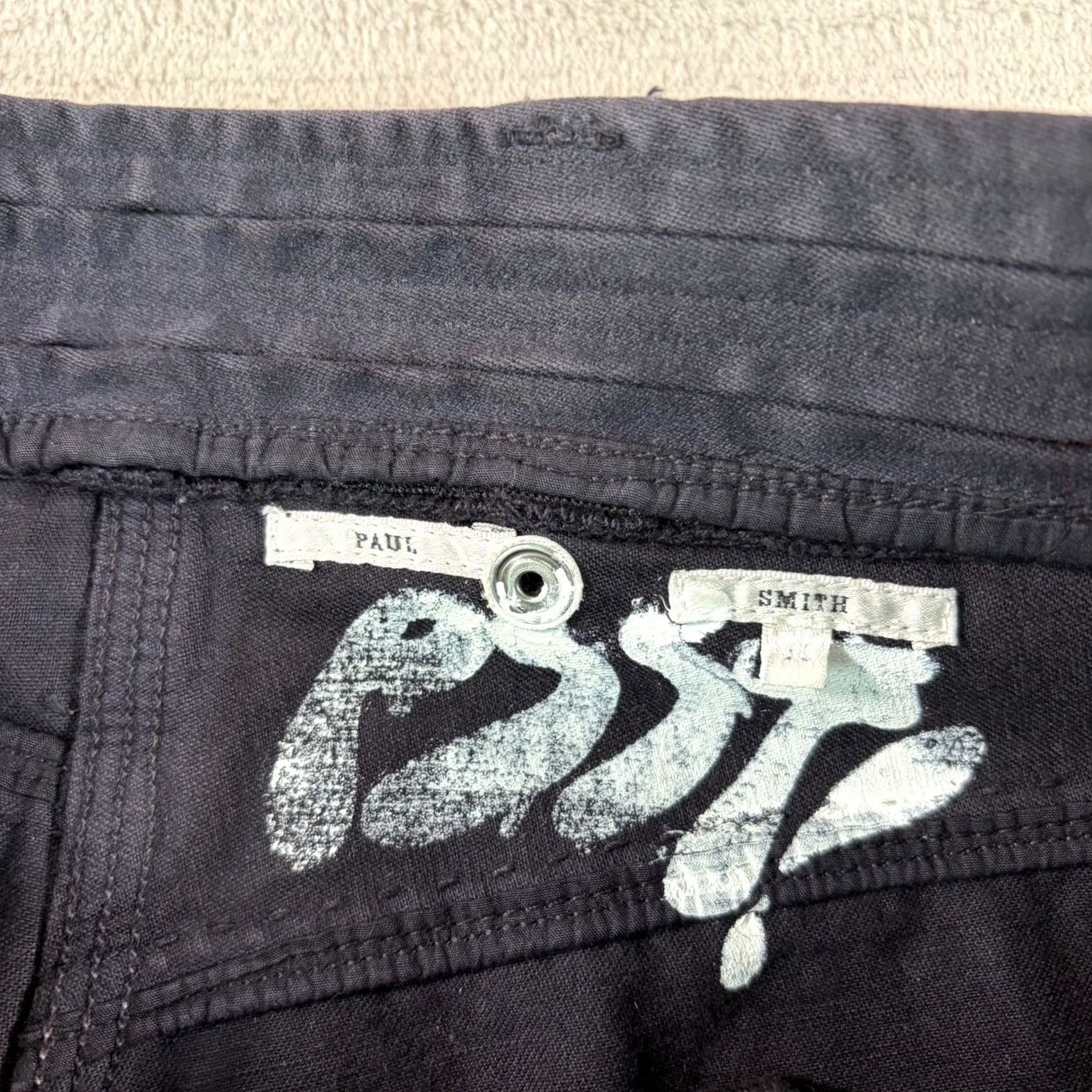 Paul Smith Paul Smith Jeans Men 33x30 Zipper Waistband Denim Black Slim Straight 5-Pocket City Designer Rare Size US 33 - 2 Thumbnail