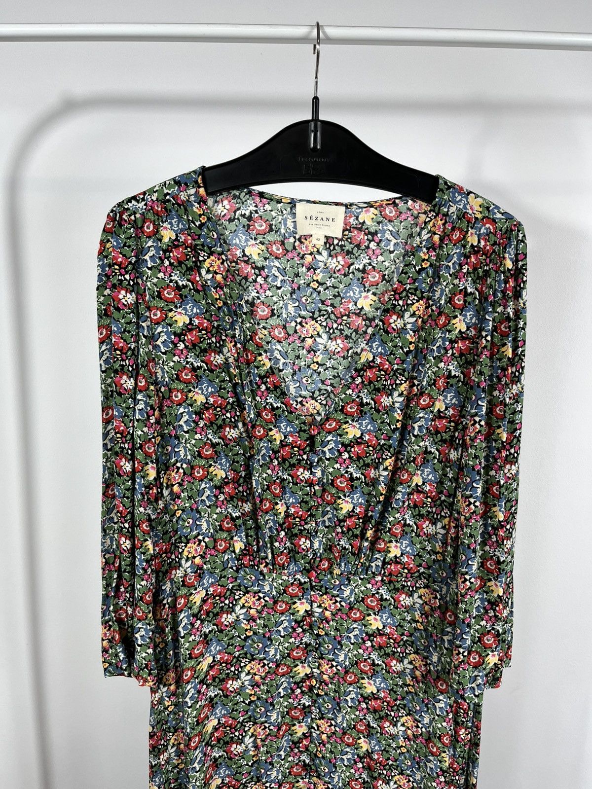 Sezane Sézane floral midi dress women’s size 42 EU 10 UK boho style Size L / US 10 / IT 46 - 4 Thumbnail