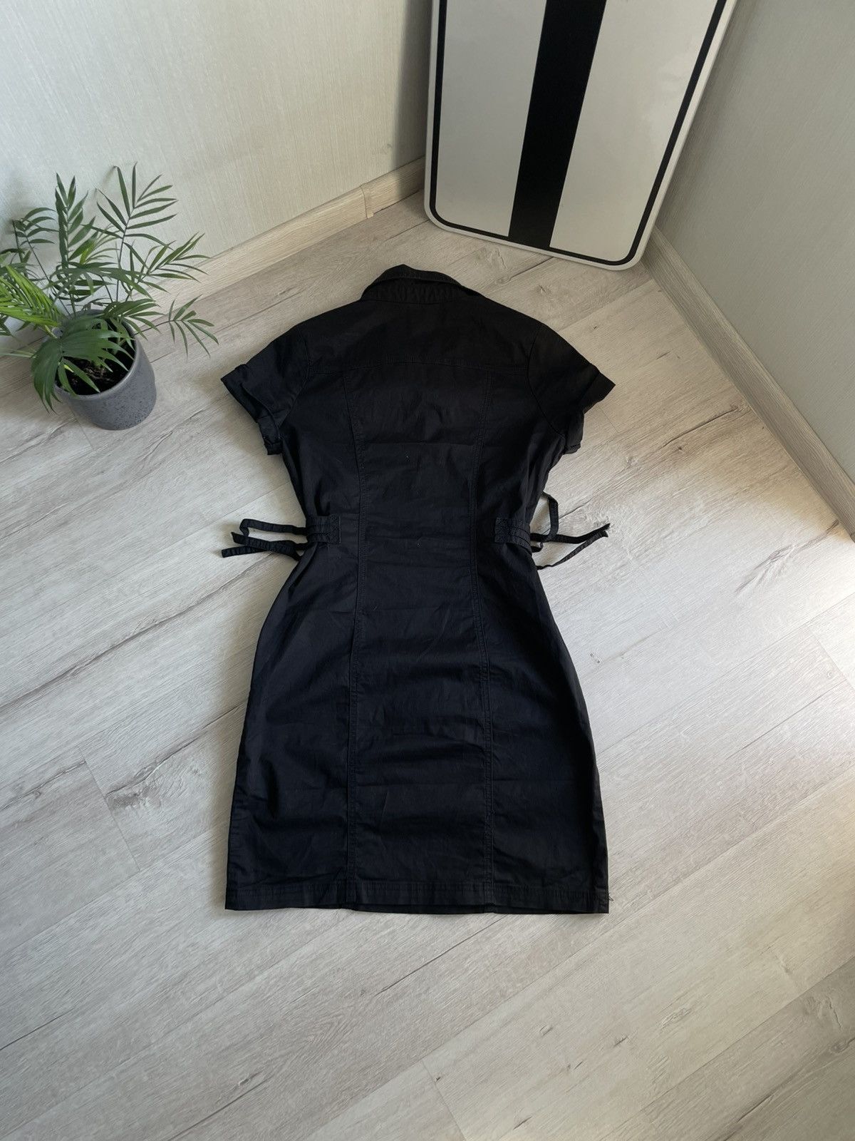 Seditionaries Vintage Y2k Abstract Mini Dress With Straps 2000s Cargo Punk Size M / US 6-8 / IT 42-44 - 2 Thumbnail