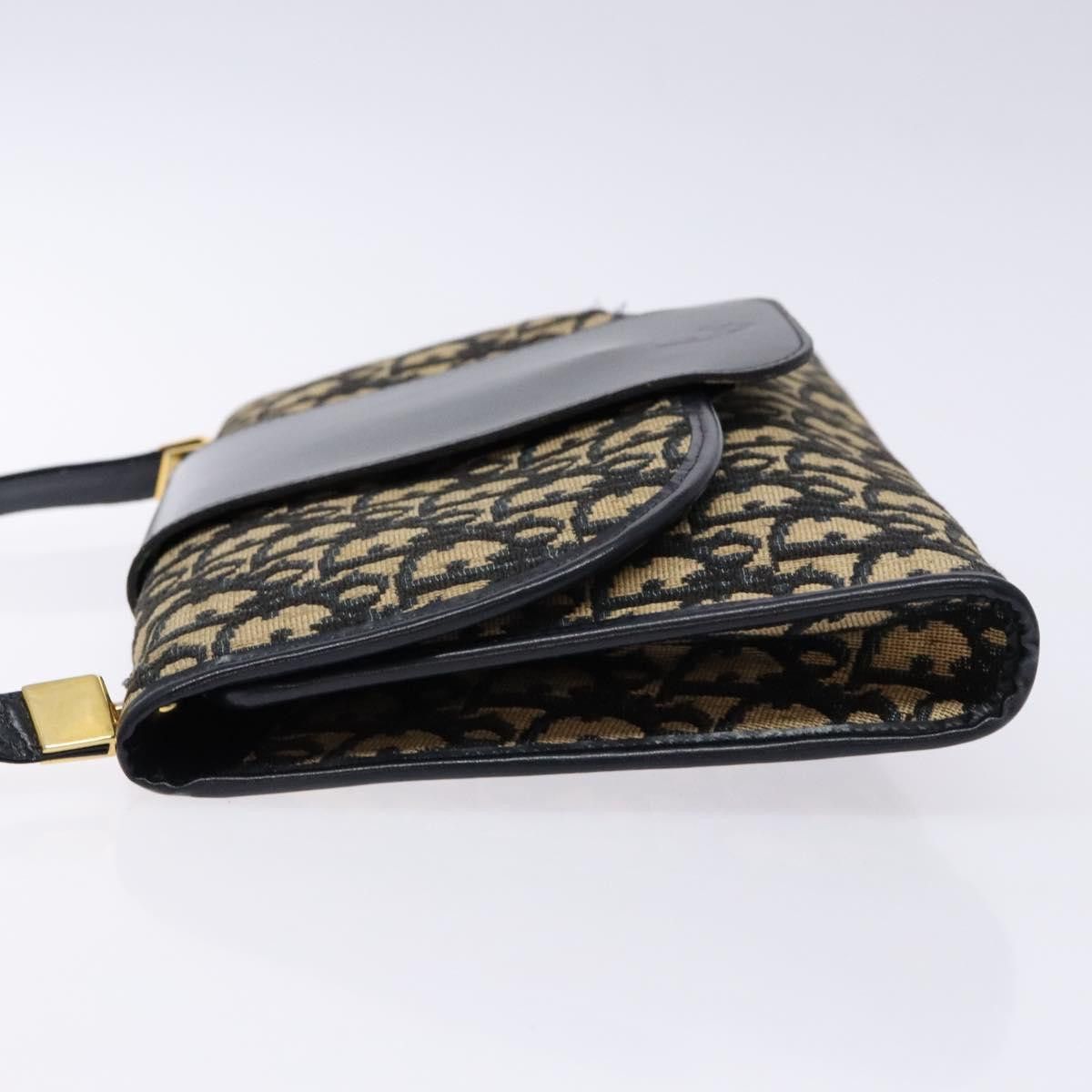 Dior DIOR Trotter Canvas Shoulder Bag Navy Gold Size ONE SIZE - 5 Thumbnail