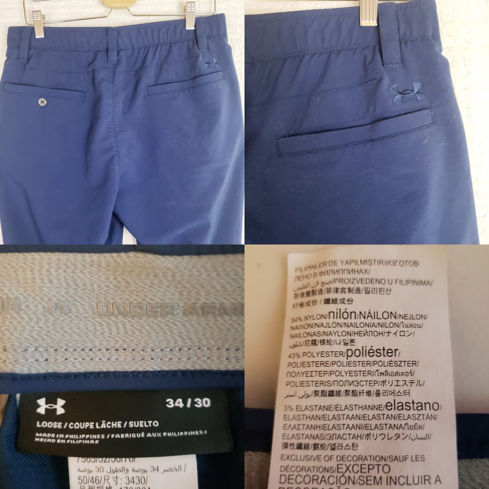 Under Armour Under Armour Mens Pants Golf Loose Fit Blue 34x30 Performance Size US 34 / EU 50 - 8 Thumbnail