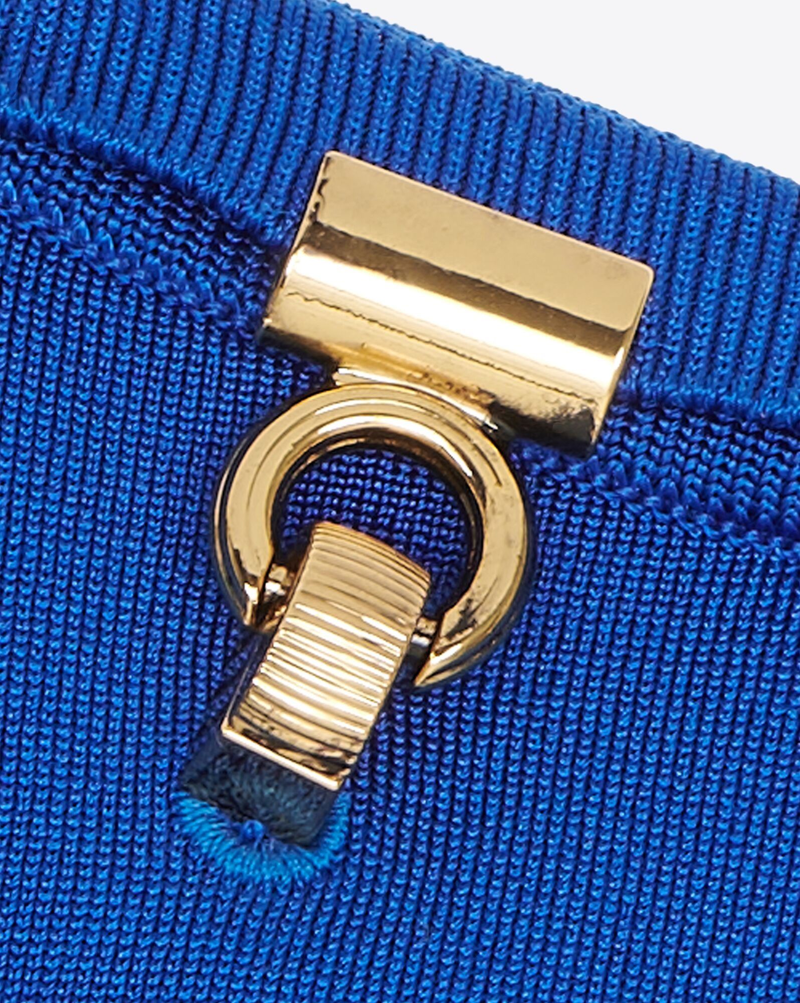Saint Laurent Paris o1s1wg111224 Top in Shiny Viscose Sweater in Blue Size XL / US 12-14 / IT 48-50 - 4 Thumbnail