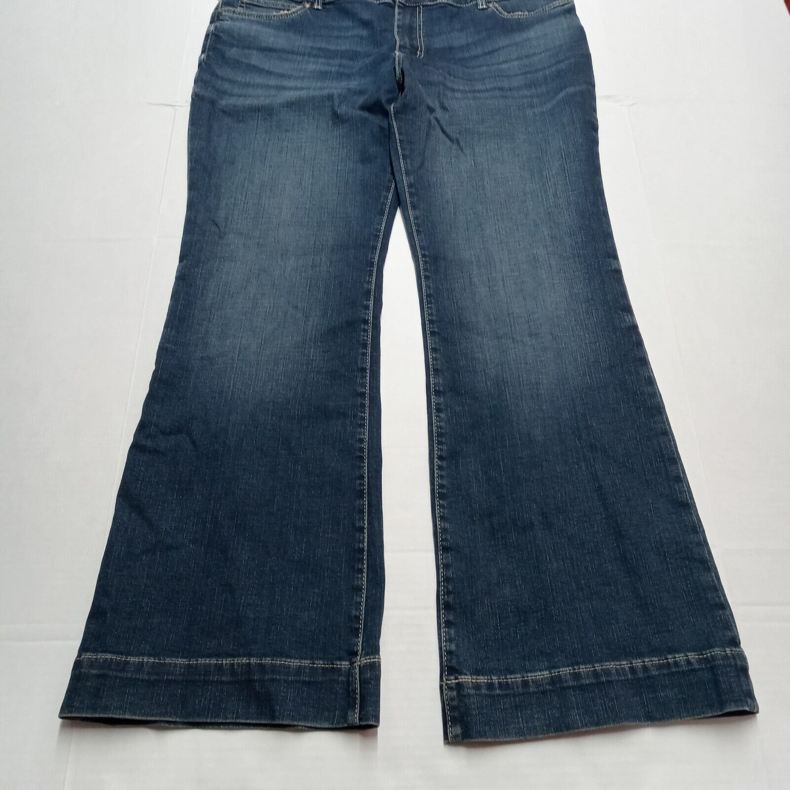 Wrangler Wrangler Women Size 35/19x34 Blue Retro Mid Bootcut Jeans Size 35" - 3 Thumbnail
