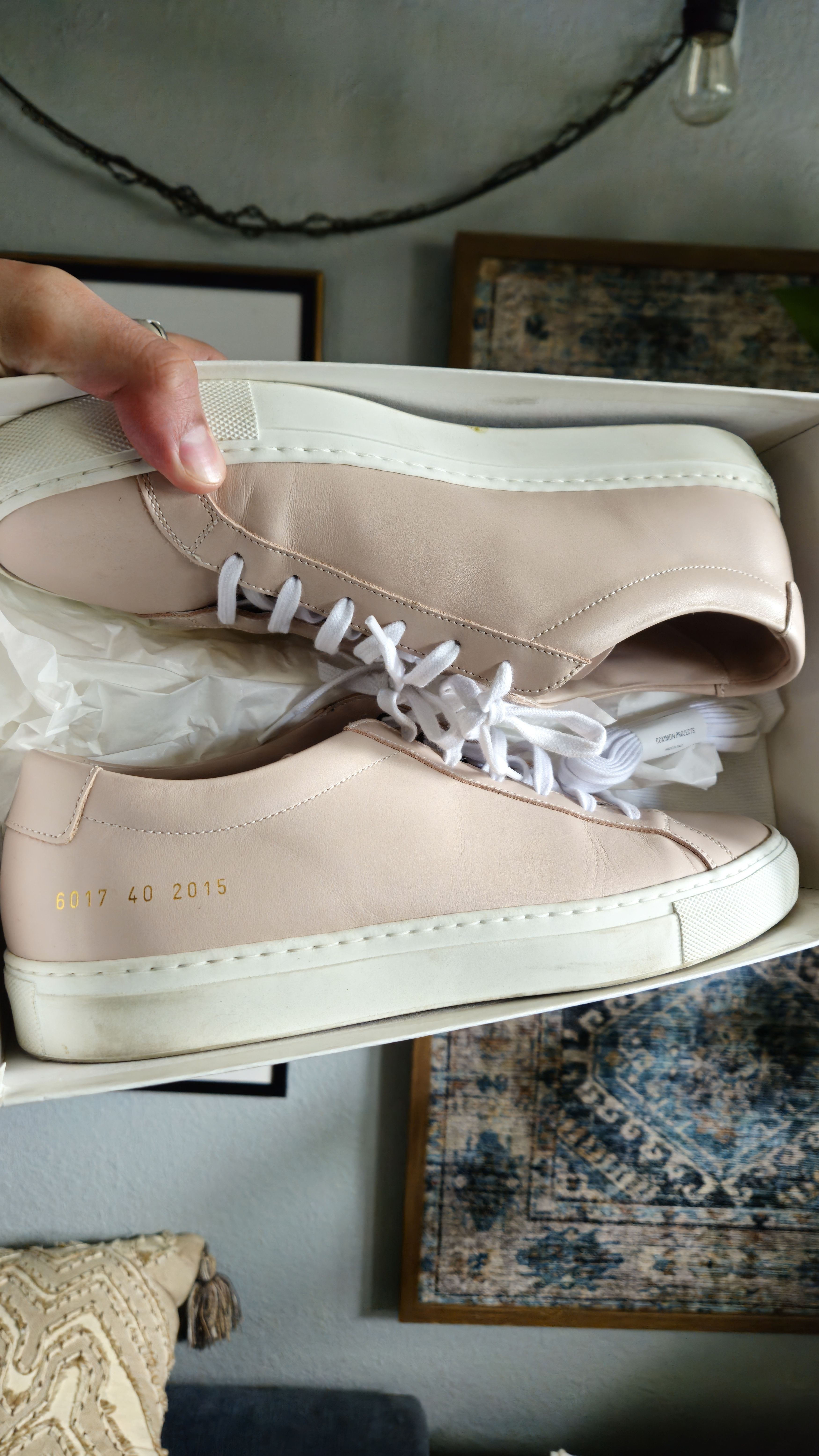 Common Projects Common Projects Achilles Low Blush/White Size US 10 / IT 40 - 6 Thumbnail