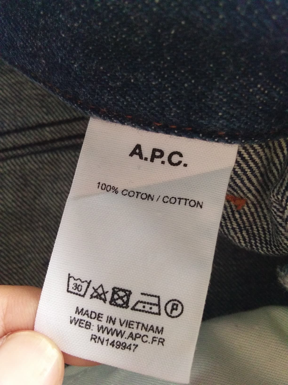 Japanese Brand A.P.C Redline Button Fly Selvedge Denim Jeans Size US 30 / EU 46 - 9 Thumbnail