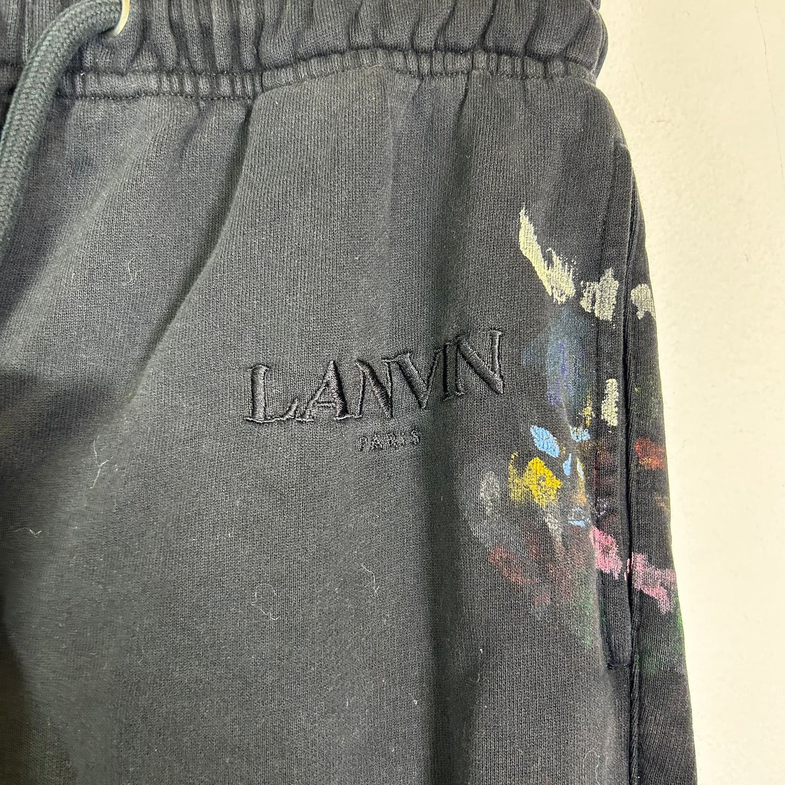 Gallery Dept. × Lanvin Gallery Dept x Lanvin Black Paint Splatter Sweatpants Size 26" / US 2 / IT 38 - 5 Thumbnail