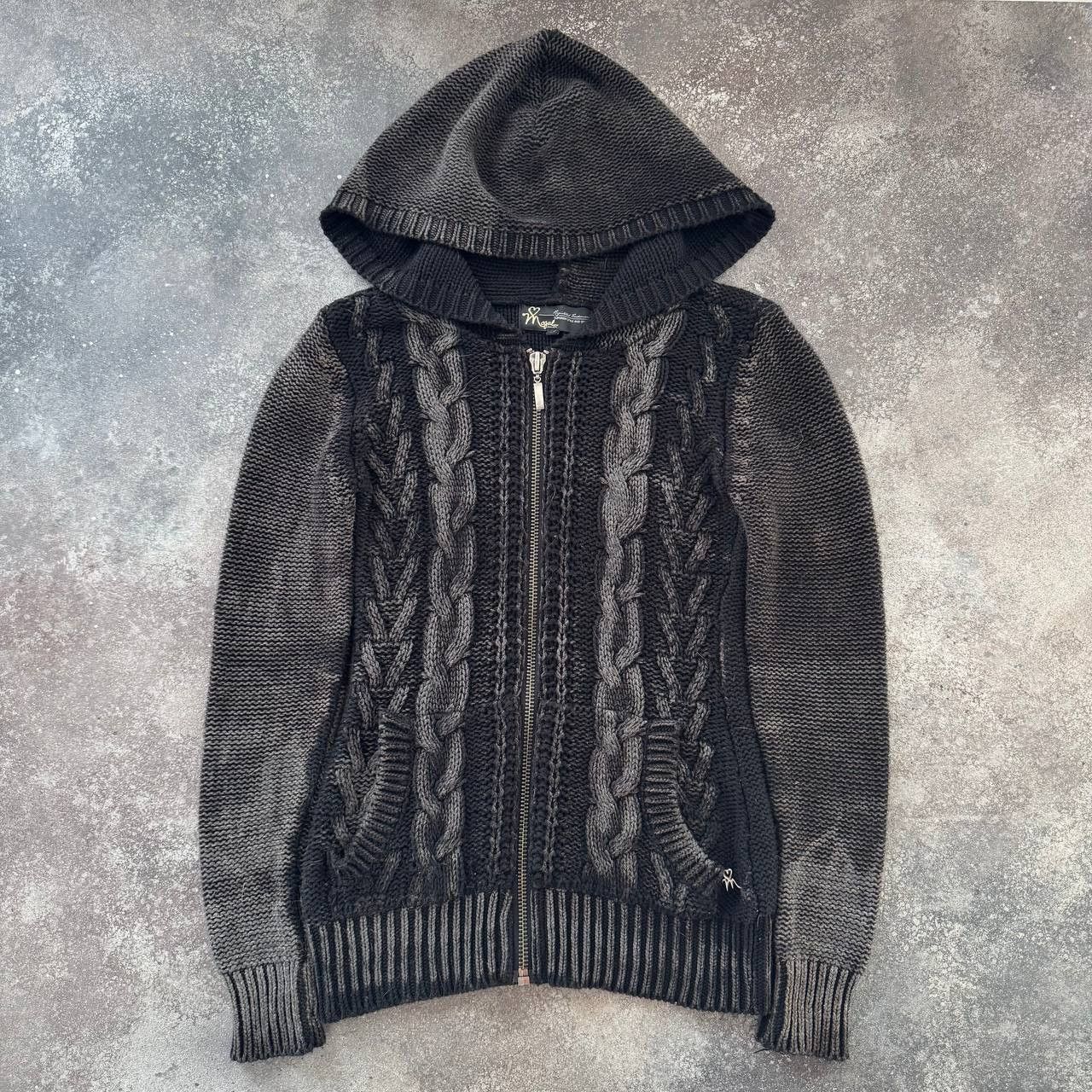If Six Was Nine Avant Garde Unisex Faded/Washed Knit Hooded Zip Sweater Size US S / EU 44-46 / 1 - 8 Thumbnail