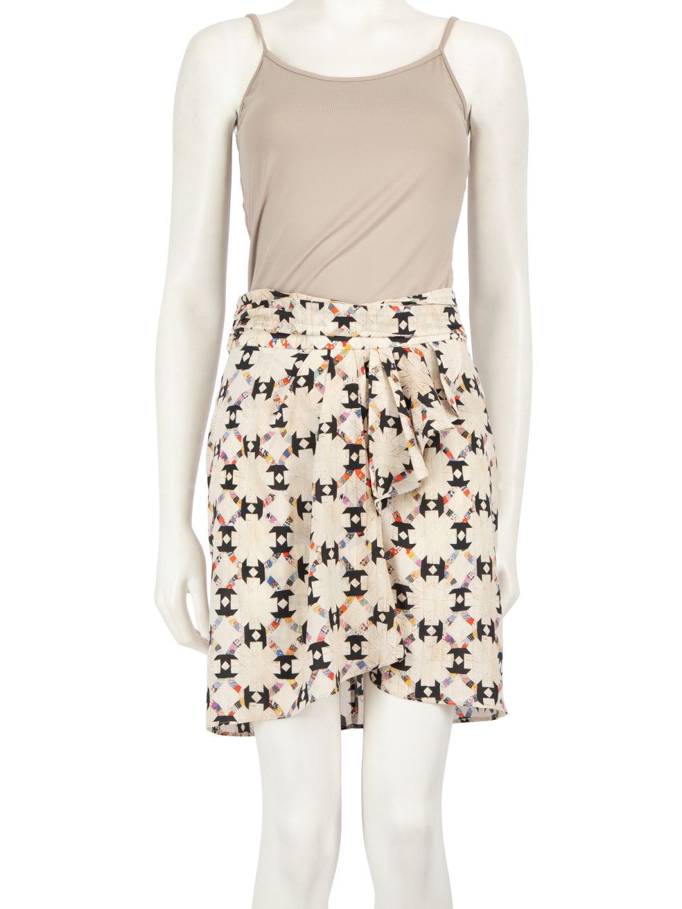 image of Isabel Marant Abstract Ruffle Trim Mini Skirt, Women's (Size 28)