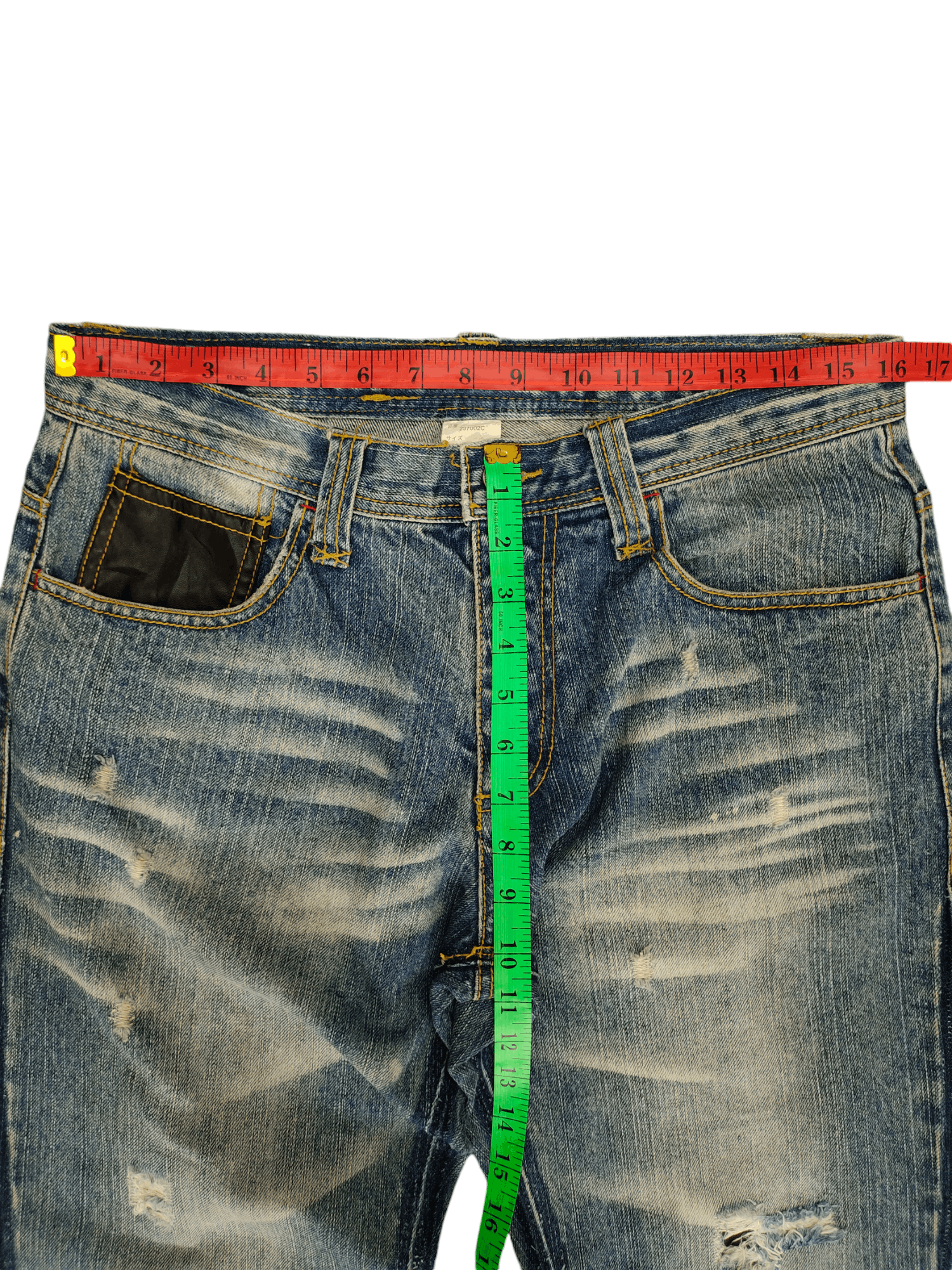 If Six Was Nine Slim Flare Jeans Iron Clawmark Distress Faded Jeans Bootcut Size US 32 / EU 48 - 10 Thumbnail