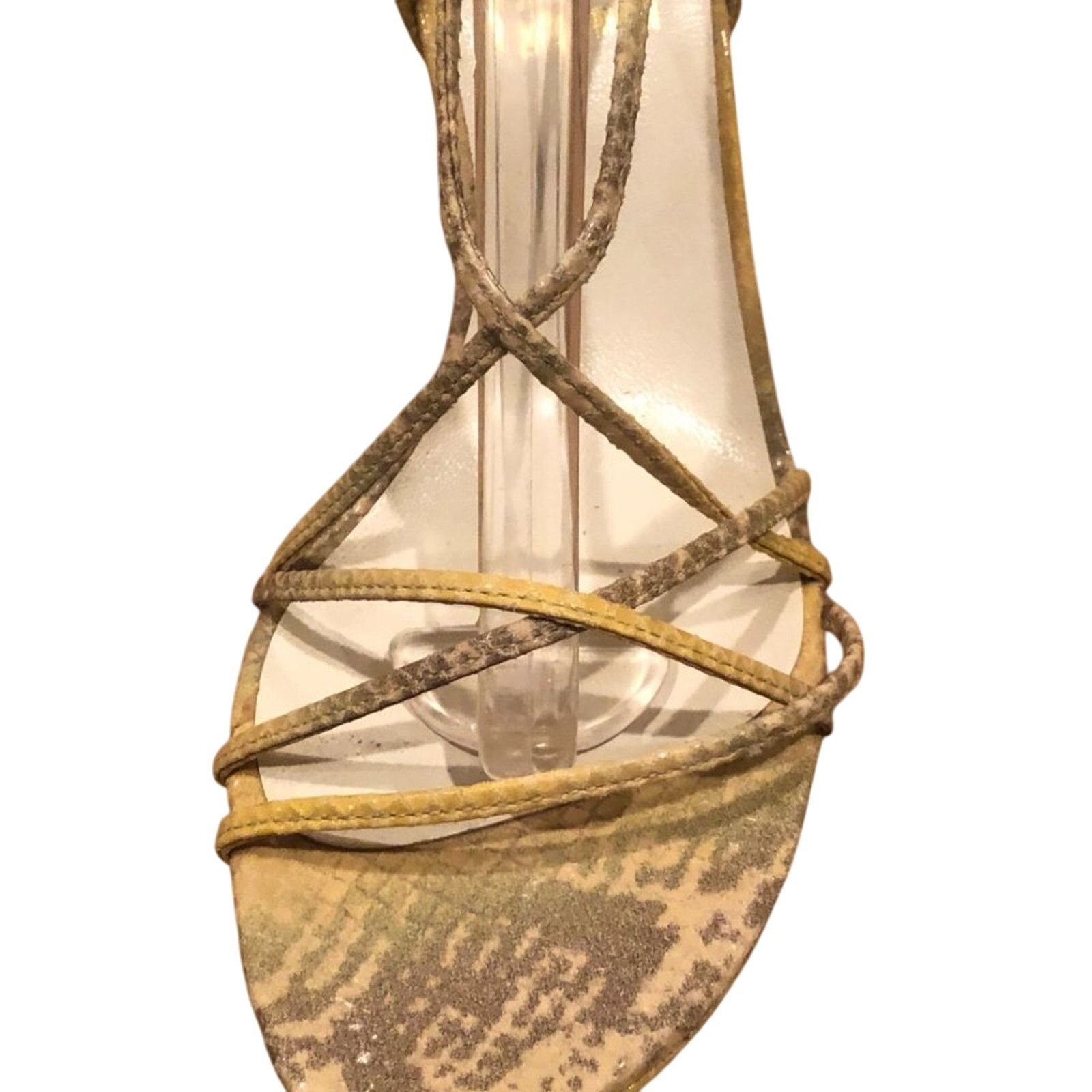 Stuart Weitzman Stuart Weitzman Lizard Leather Strappy Sandals Shoe $270 NWT Size US 8 / IT 38 - 4 Thumbnail