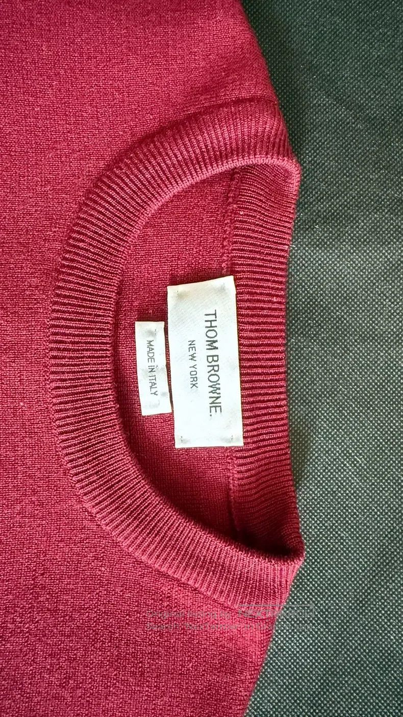 Thom Browne Thom Browne Dark red woolen sweater Size US M / EU 48-50 / 2 - 3 Thumbnail
