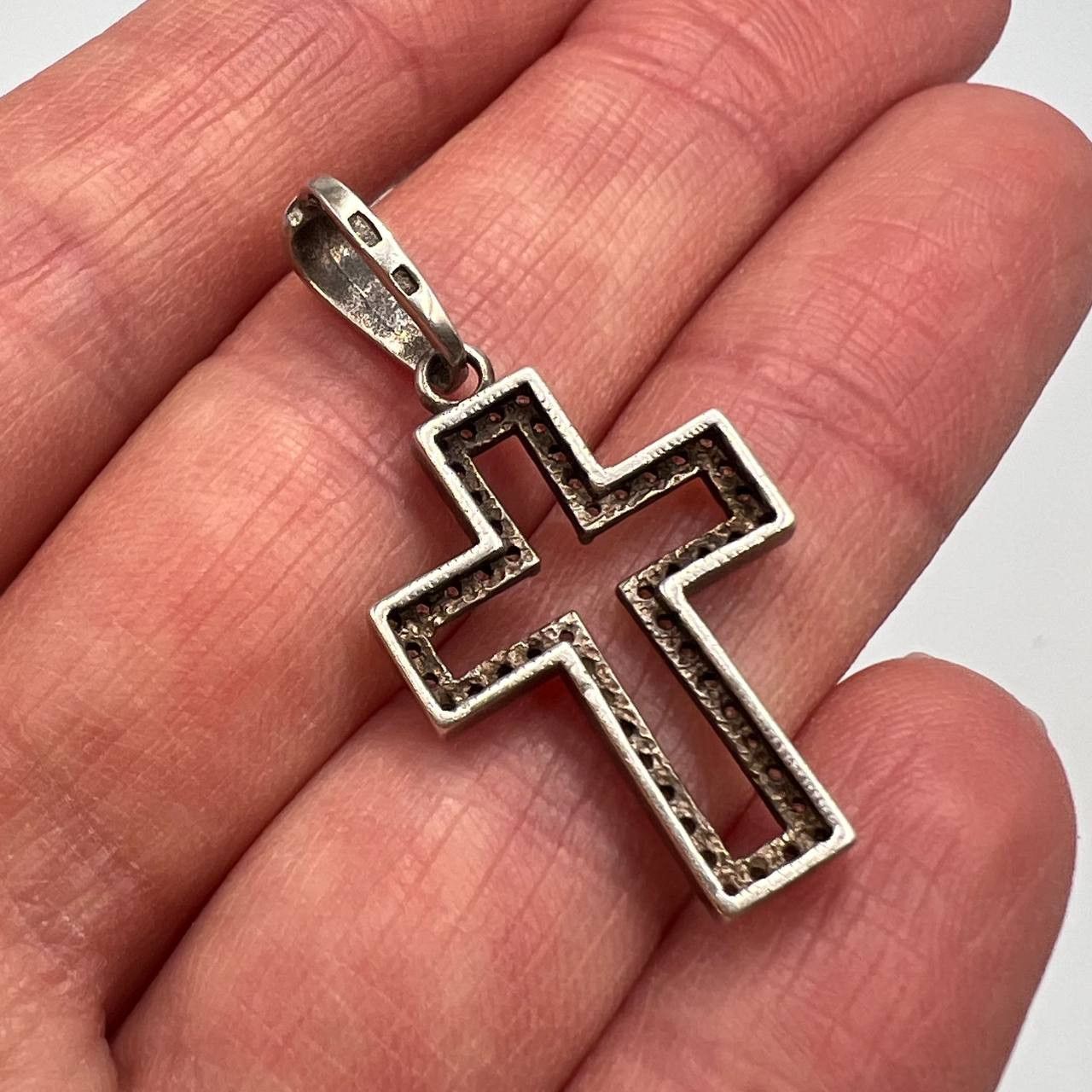 Vintage Vintage Gilt Sterling Silver 925 Pendant Cross Signed 3.2g Size ONE SIZE - 7 Thumbnail