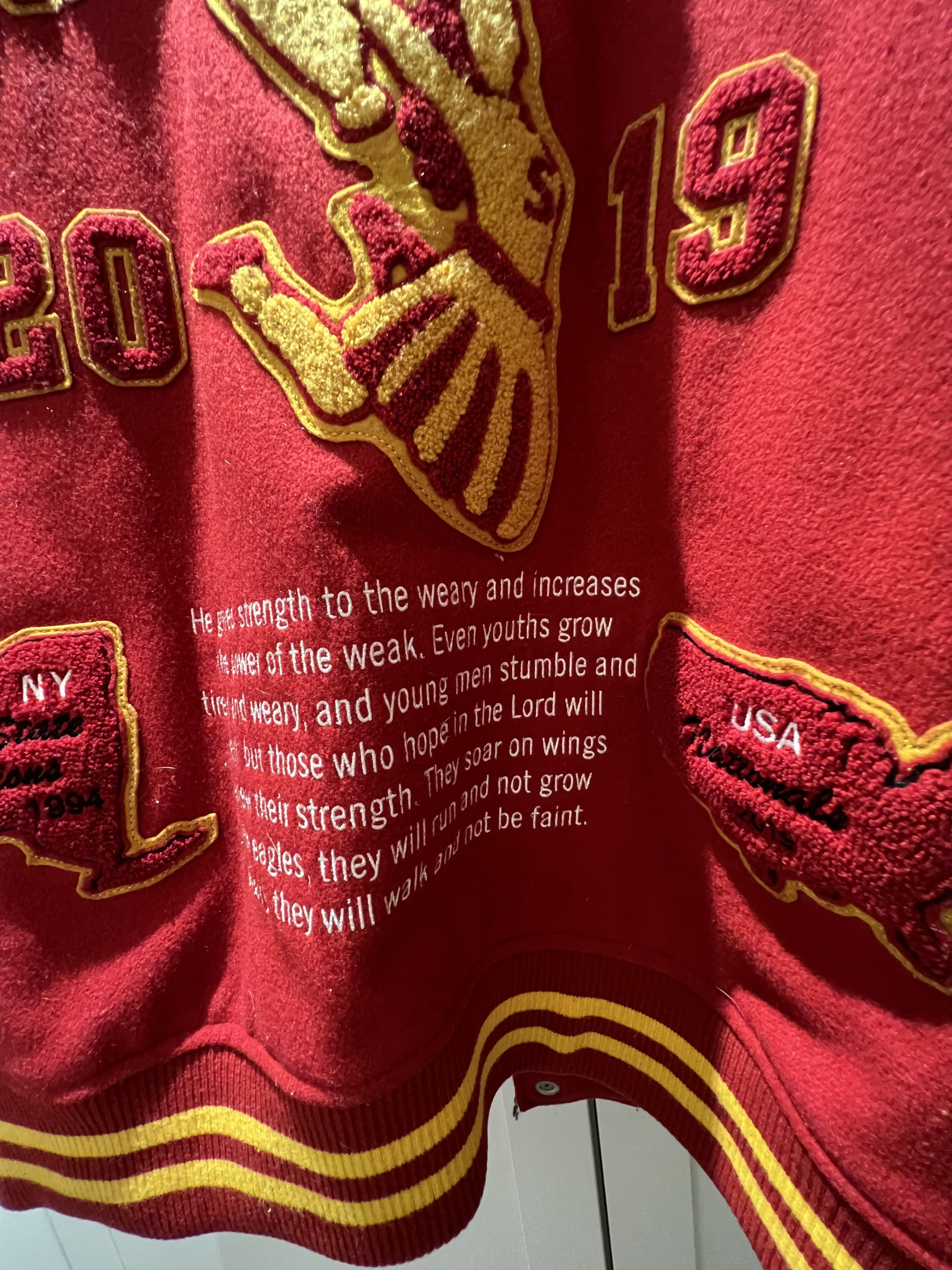 Supreme Supreme Academic Honors Varsity Jacket – Red/Gold Size US M / EU 48-50 / 2 - 3 Thumbnail