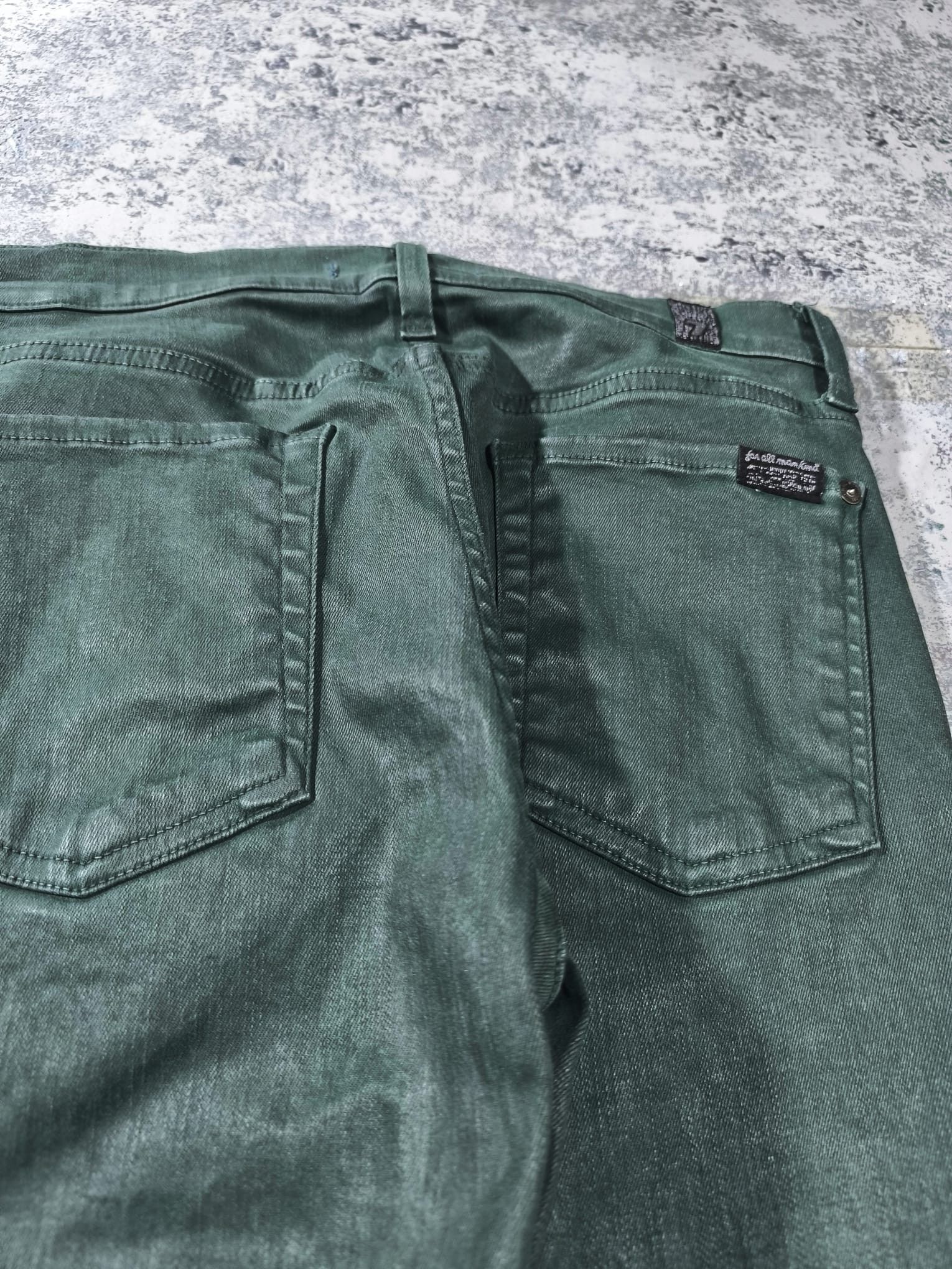 7 For All Mankind hedi slimane type skinny slim coated waxed jeans Size 27" / US 4 / IT 40 - 5 Thumbnail