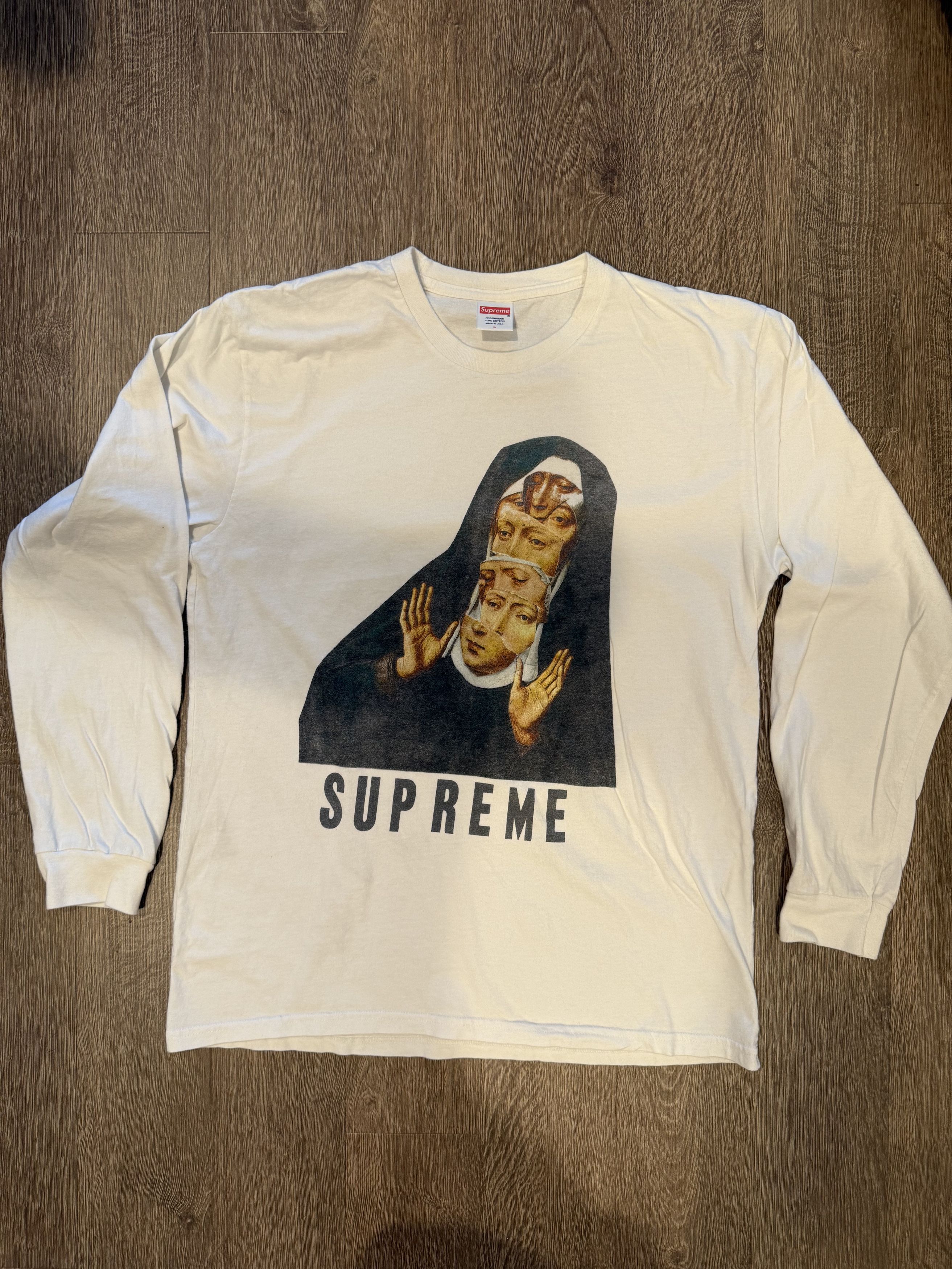 Supreme SS17 Nun L/S Tee 黒 (Supremeステッカー付き) (Supreme