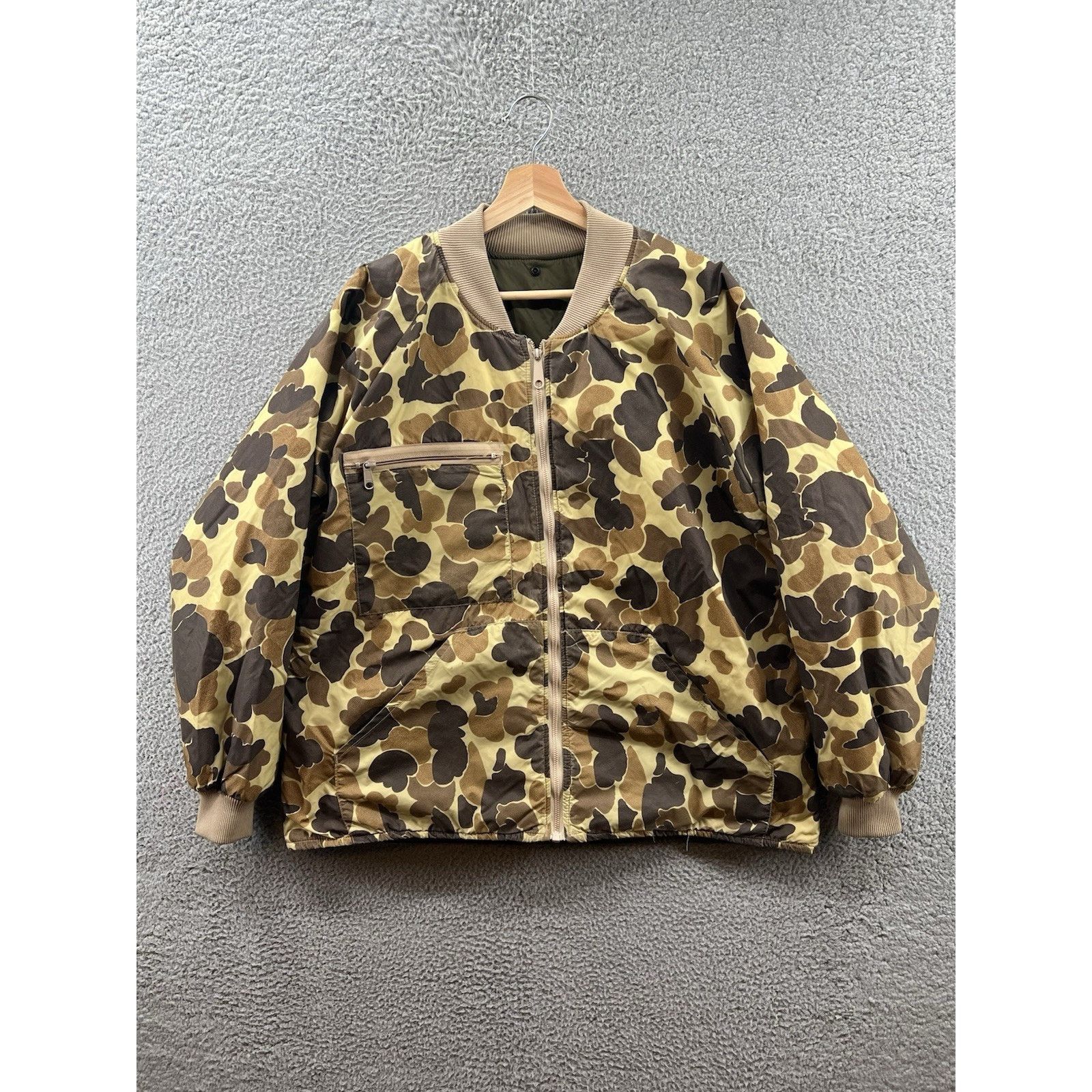 Columbia Reversible Gortex Hunting Duck Camo Bomber Jacket