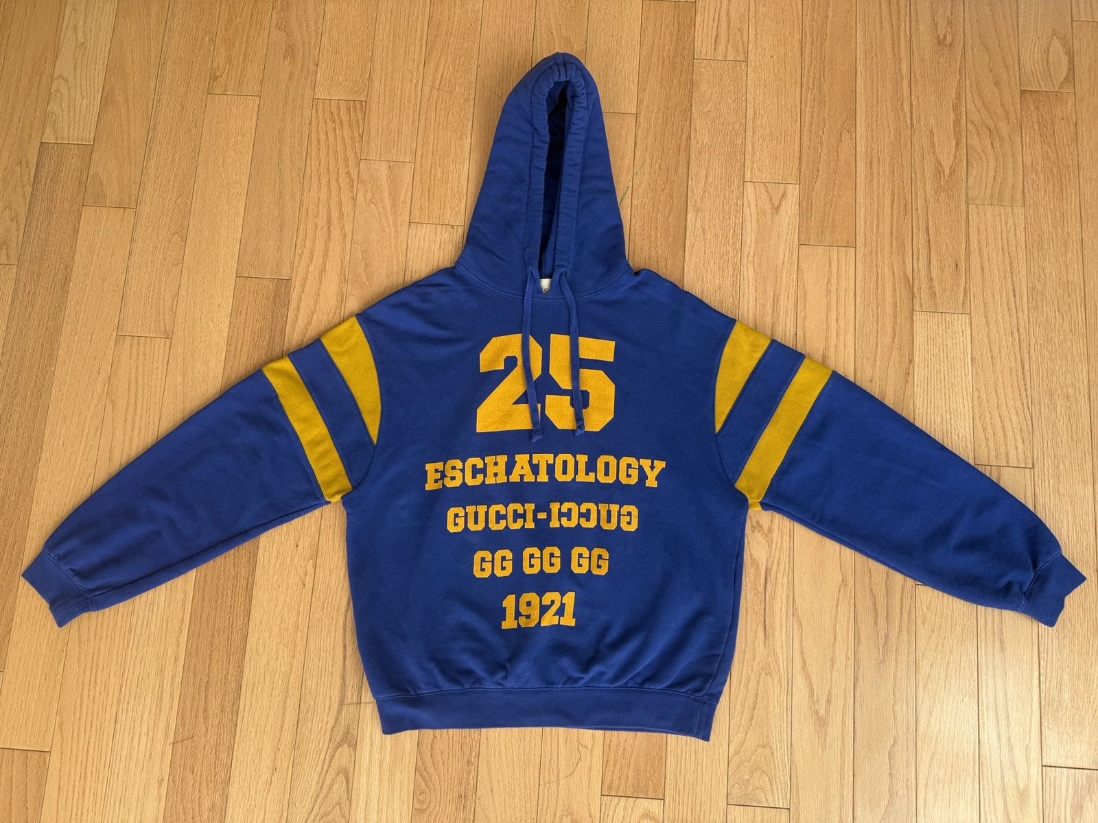 Gucci Eschantology blue yellow striped hoodie Size US M / EU 48-50 / 2 - 1 Thumbnail
