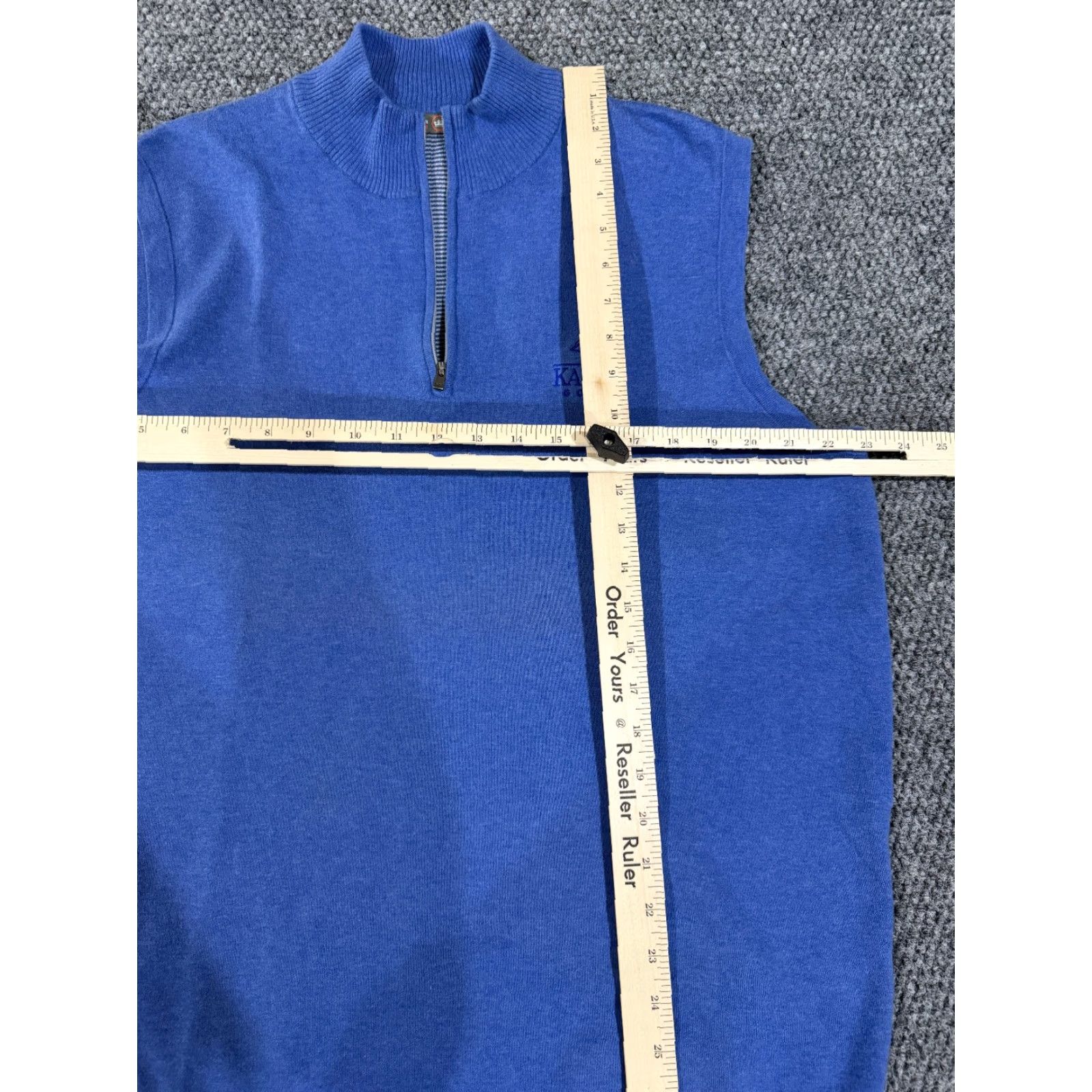 Peter Millar Peter Millar Crown Sport Sweater Vest Mens Large Blue 1/4 Zip Golf Logo Vest Size US L / EU 52-54 / 3 - 3 Thumbnail
