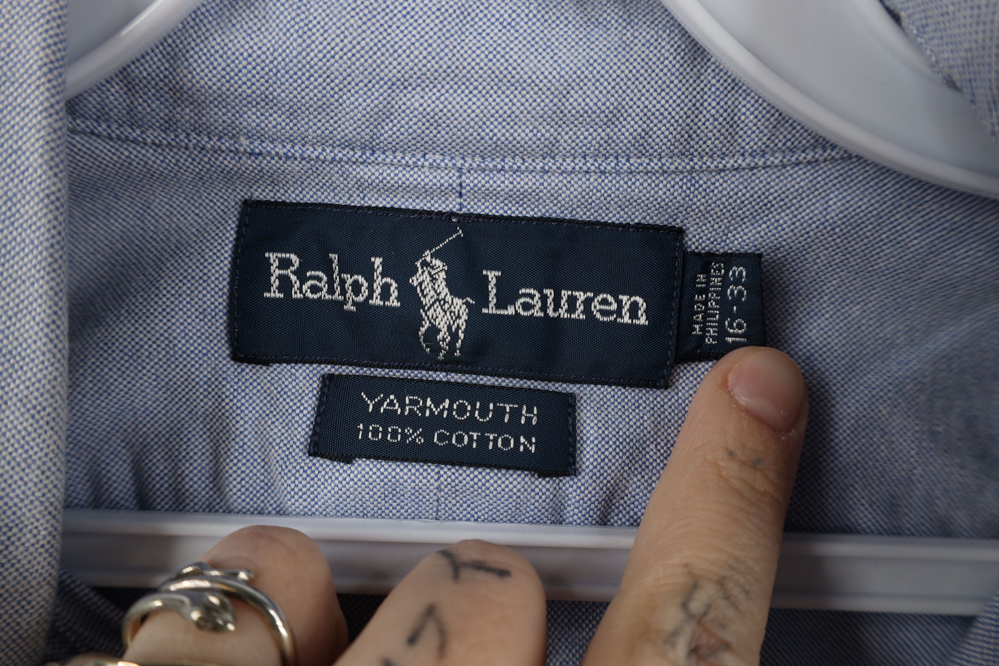 Polo Ralph Lauren Vintage 90s Ralph Lauren Oxford Collared Button Down Shirt Size US M / EU 48-50 / 2 - 9 Thumbnail
