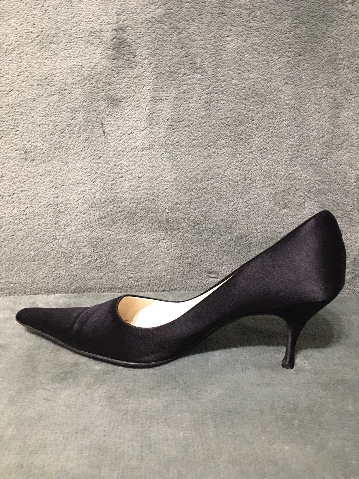 Prada PRADA Black Satin Kitten Heels Evening Shoe EU 38.5 Size US 8.5 / IT 38.5 - 7 Thumbnail