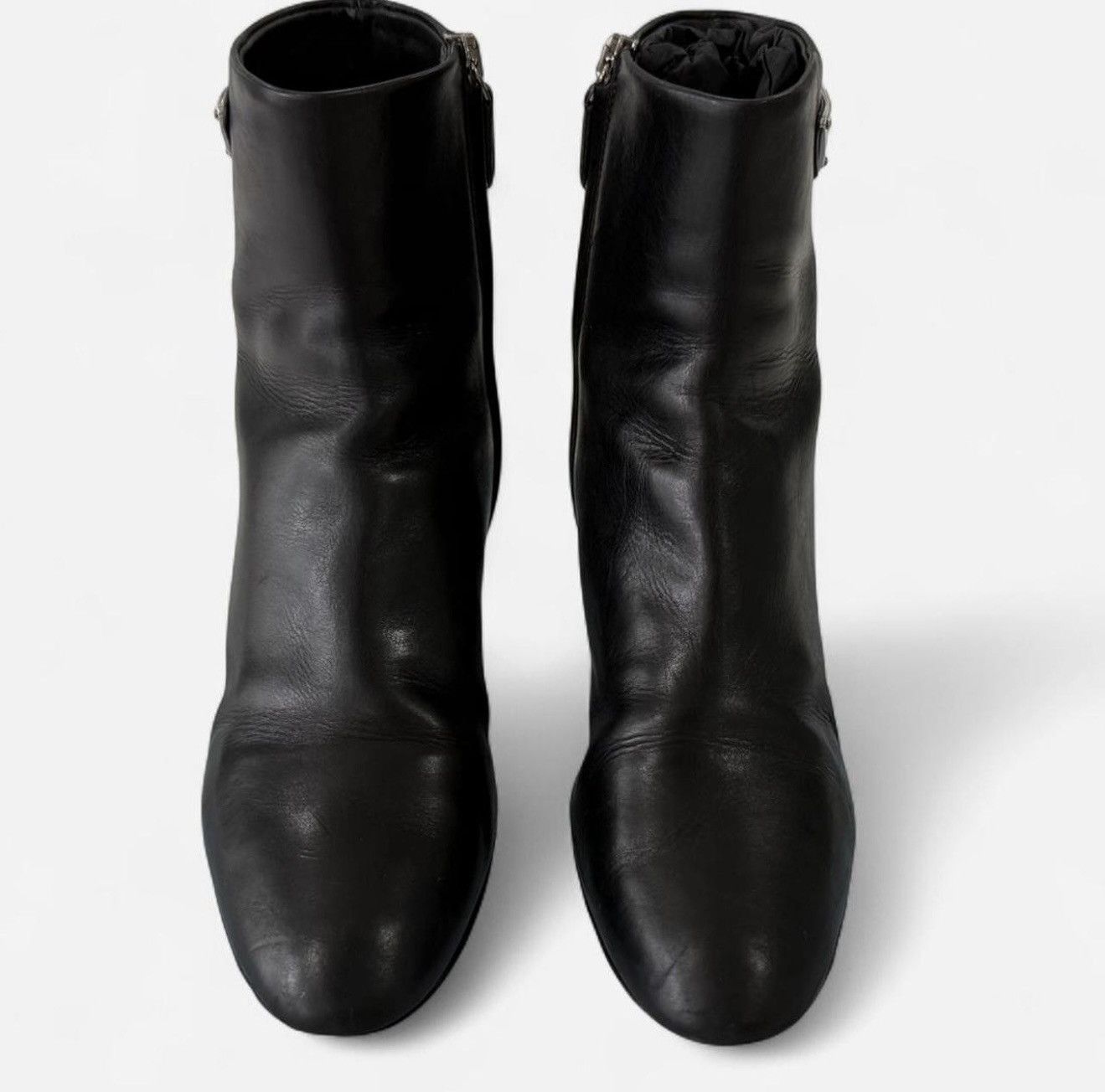 Prada Prada Black Leather Ankle Boots - Size 36.5 with Box Size US 6 / IT 36 - 1 Thumbnail