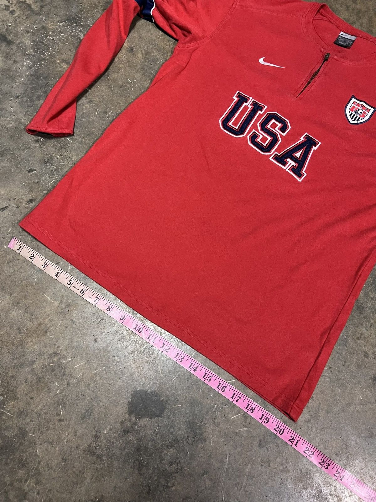 Vintage Rare MADE IN USA Nike USA Embroidered cotton long sleeve Size US M / EU 48-50 / 2 - 9 Thumbnail