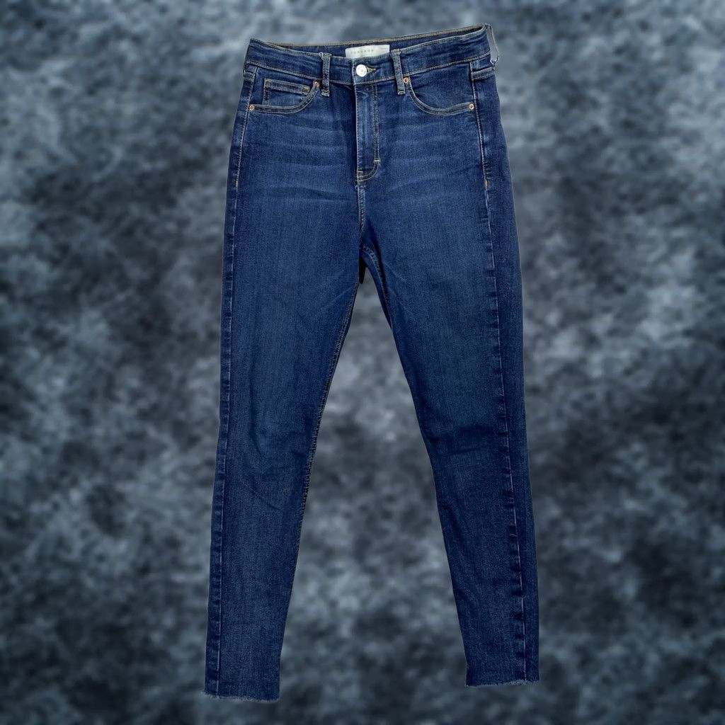 Topshop Topshop Jamie Jeans Womens Skinny Dark Wash 30 5-Pocket Denim Stretch Pocket Design Slim Modern Fit Womens Jeans Size 30" / US 8 / IT 44 - 1 Thumbnail