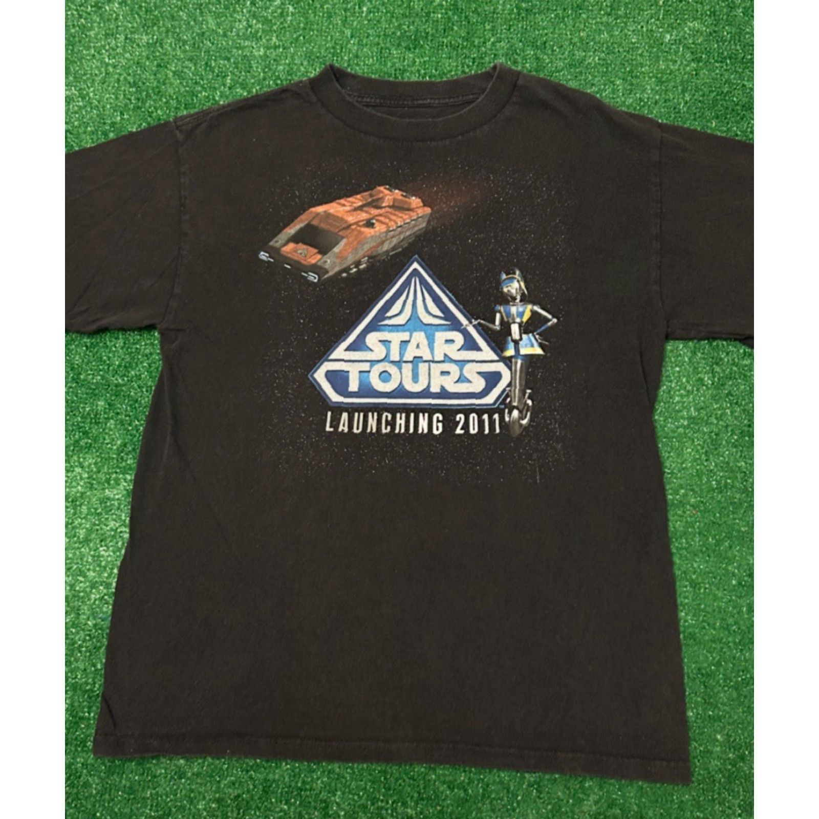Disney VINTAGE Disney Star Tours Ride Launching 2011 Cast Star Wars Shirt S Black Mens T-Shirt Short Sleeve Size US S / EU 44-46 / 1 - 3 Thumbnail