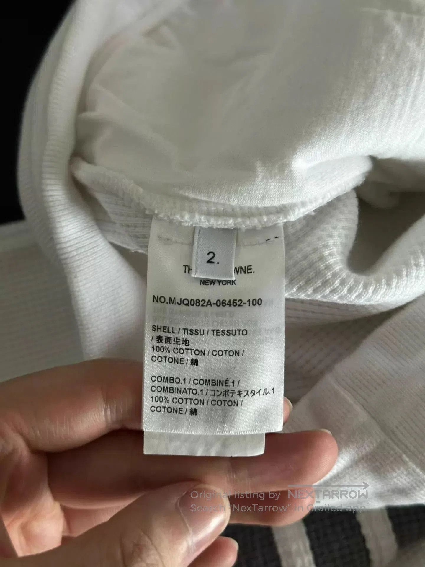 Thom Browne White Striped Sweatpants with Drawstring. Size US 32 / EU 48 - 4 Thumbnail