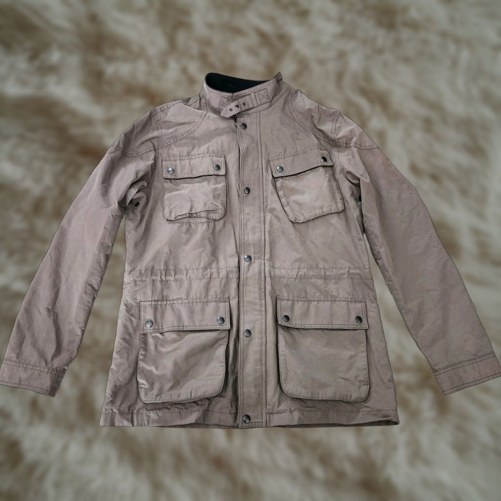 Banana Republic Banana Republic Field Jacket Mens L Water Resistant Canvas Corduroy Barn Chore Green Military Jacket Mens L Size US L / EU 52-54 / 3 - 1 Thumbnail