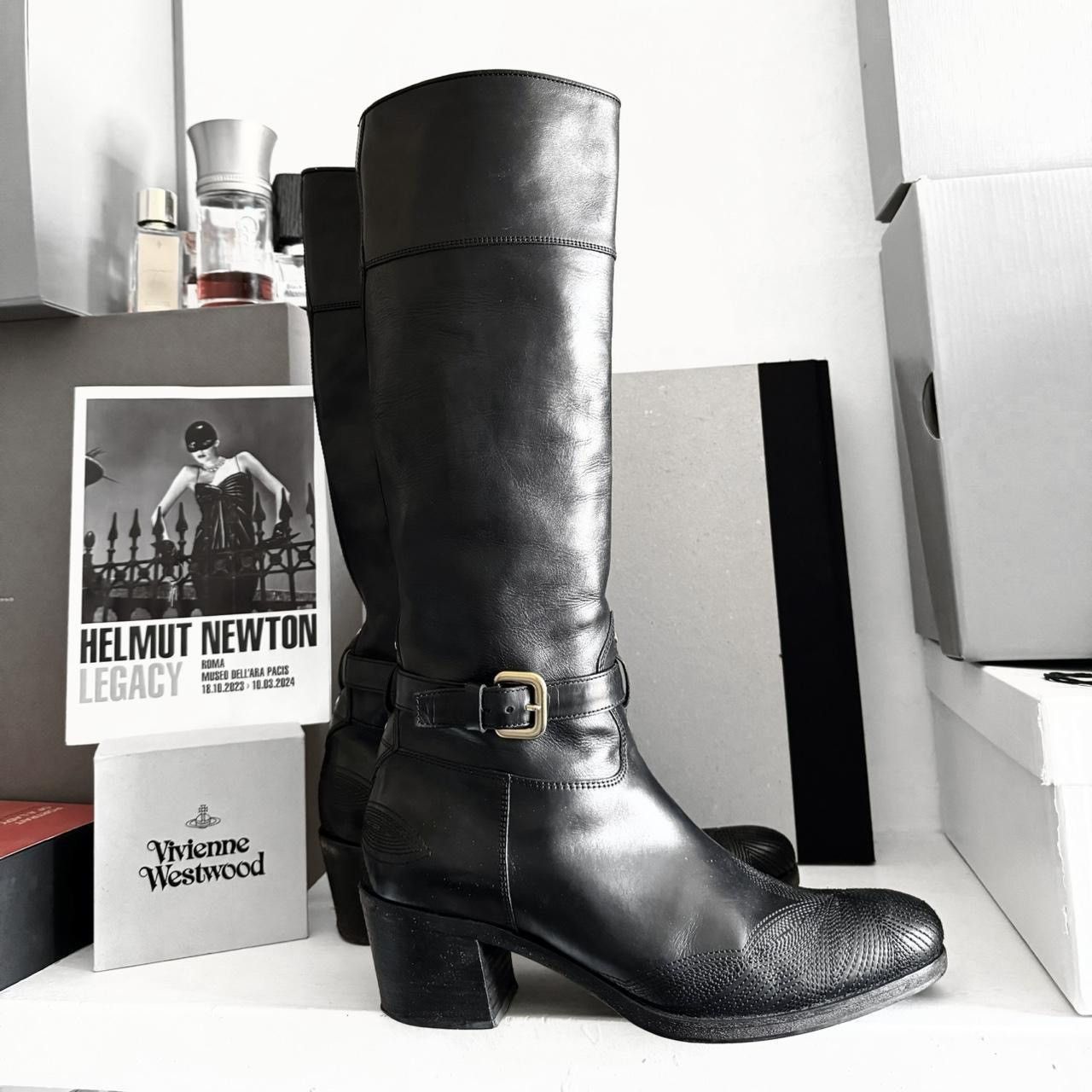 Prada Prada Archive Vintage biker gladiator boots with many belts Size US 8 / IT 38 - 5 Thumbnail